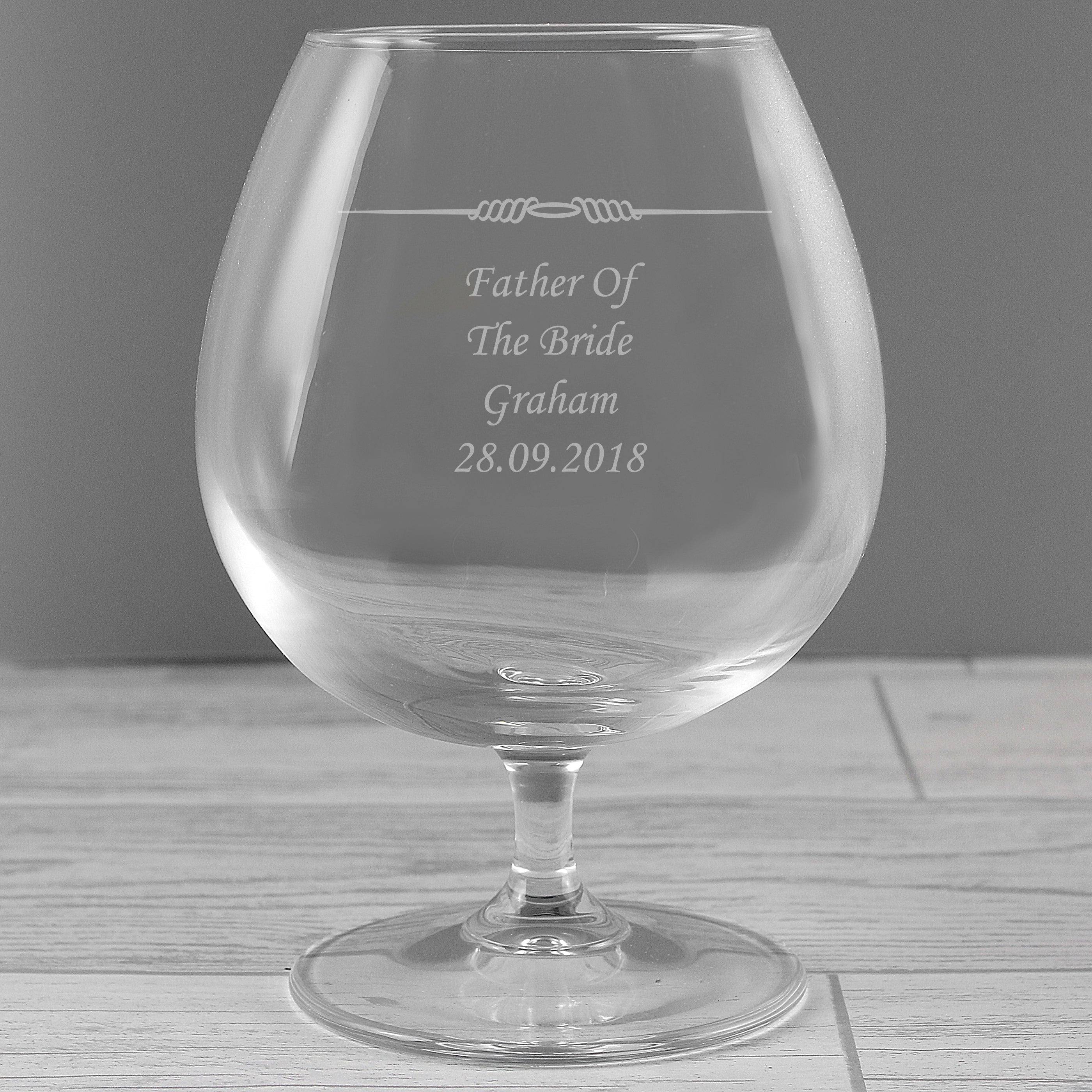 Glasses & Barware Personalised Decorative Brandy Glass