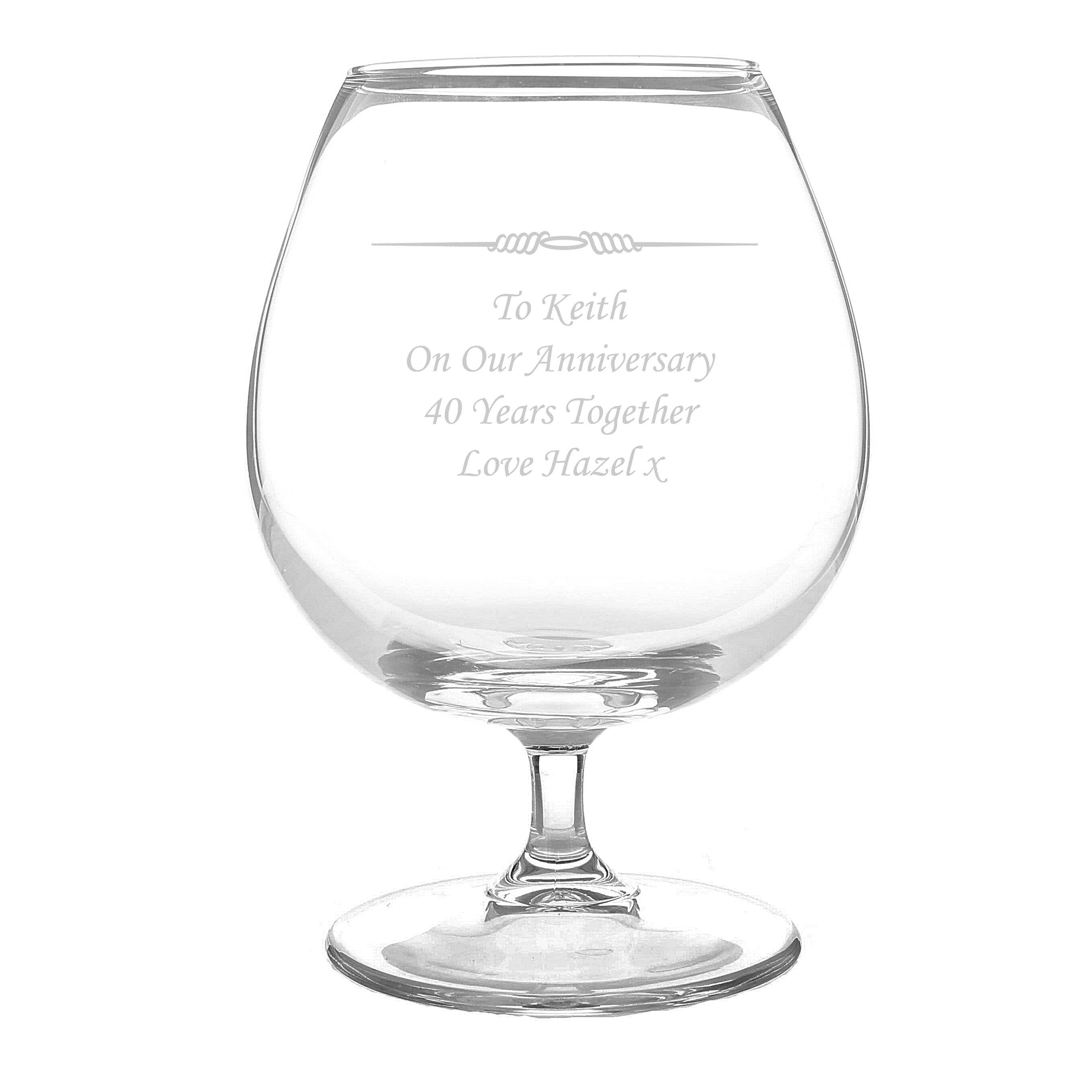 Glasses & Barware Personalised Decorative Brandy Glass