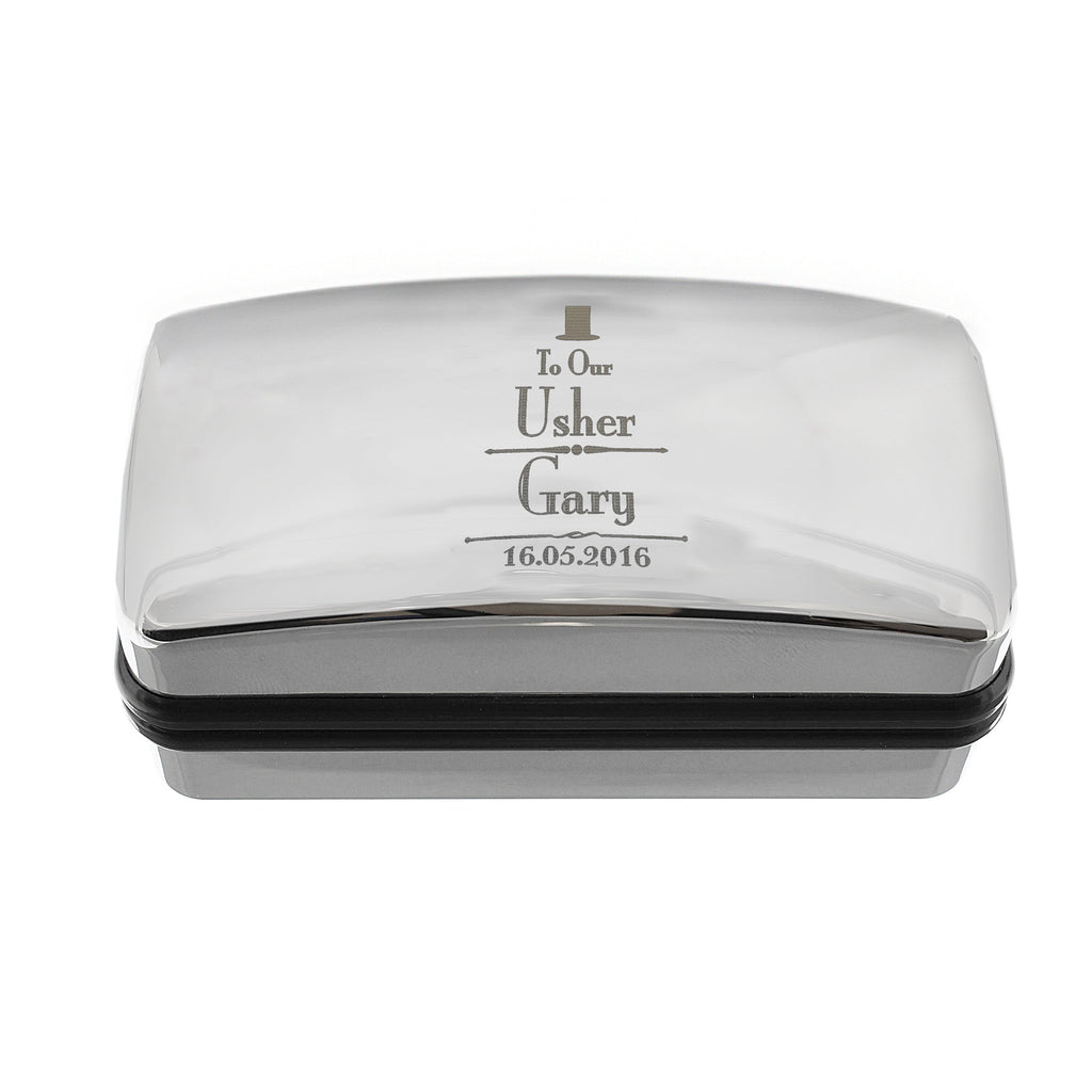 Jewellery Personalised Decorative Wedding Usher Cufflink Box