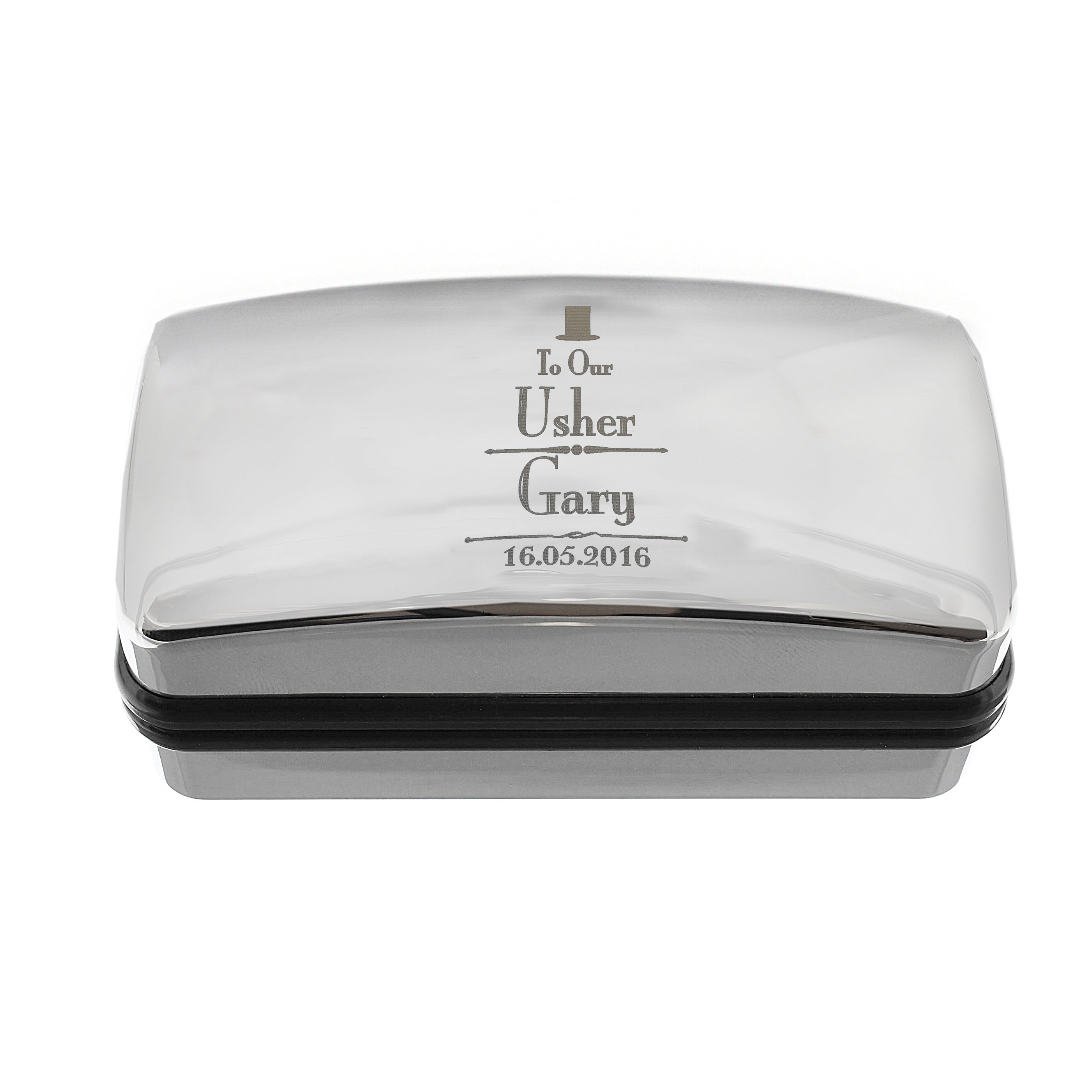 Jewellery Personalised Decorative Wedding Usher Cufflink Box
