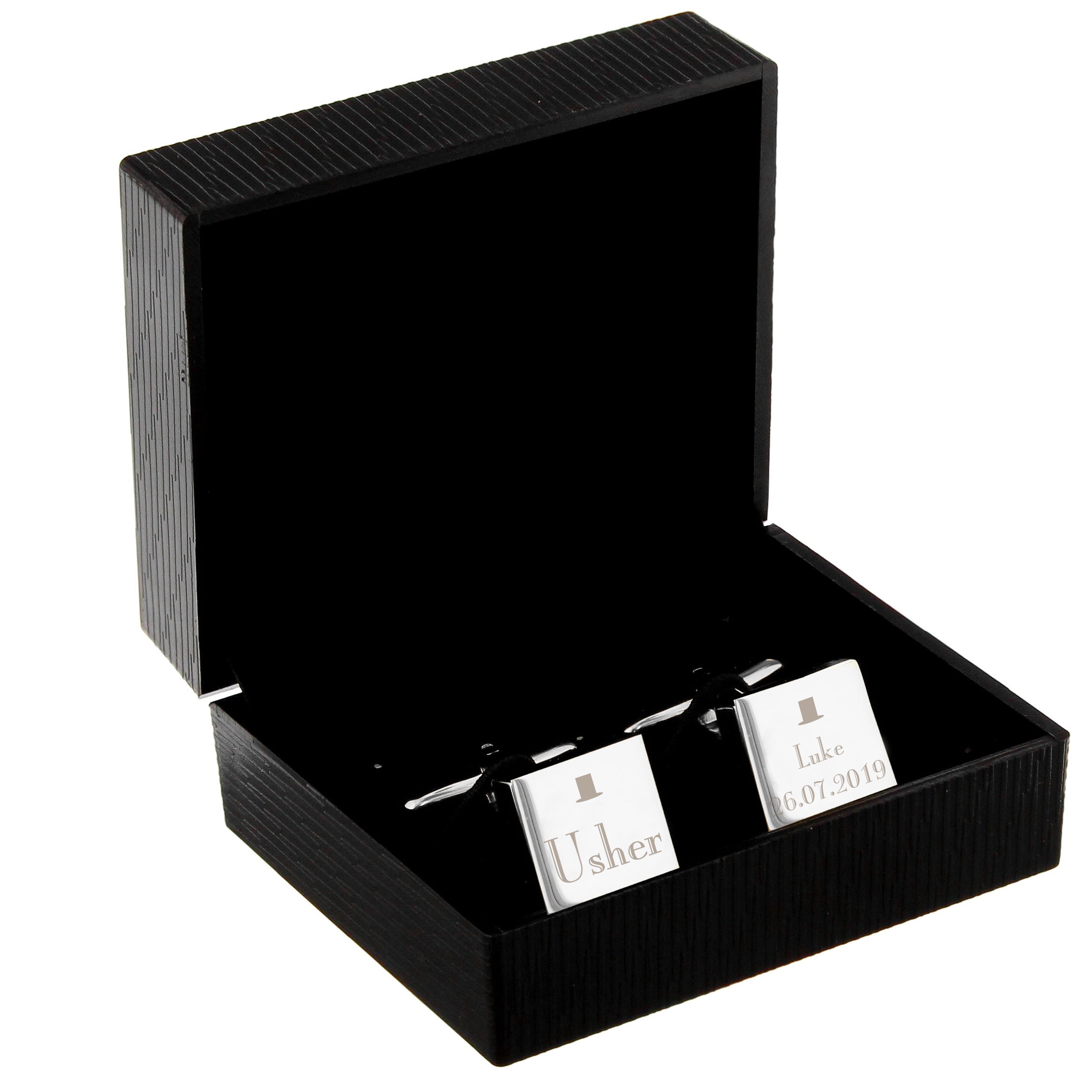 Jewellery Personalised Decorative Wedding Usher Square Cufflinks