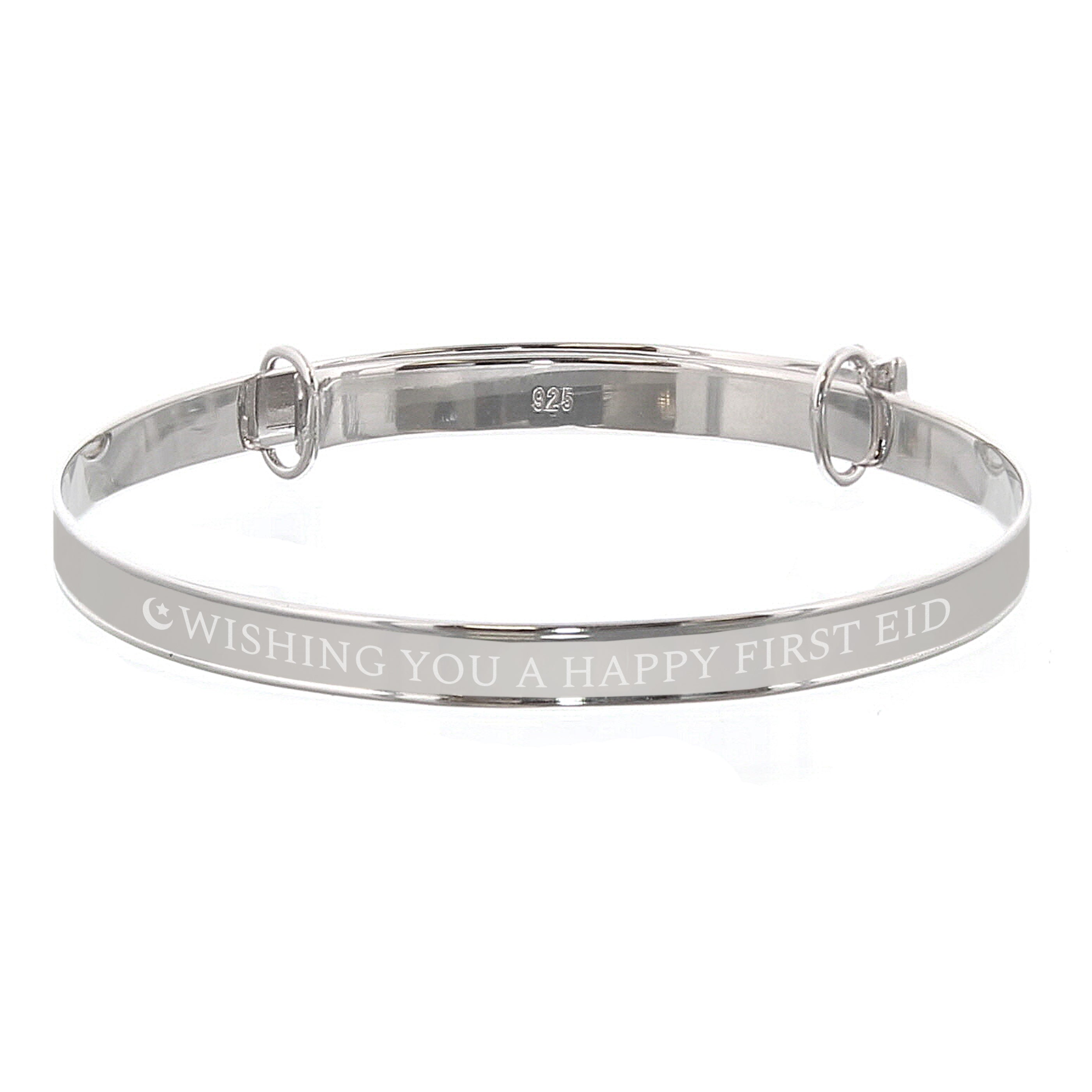 Trinket, Jewellery & Keepsake Boxes Personalised Eid Sterling Silver Childs Expanding Diamante Star Bracelet