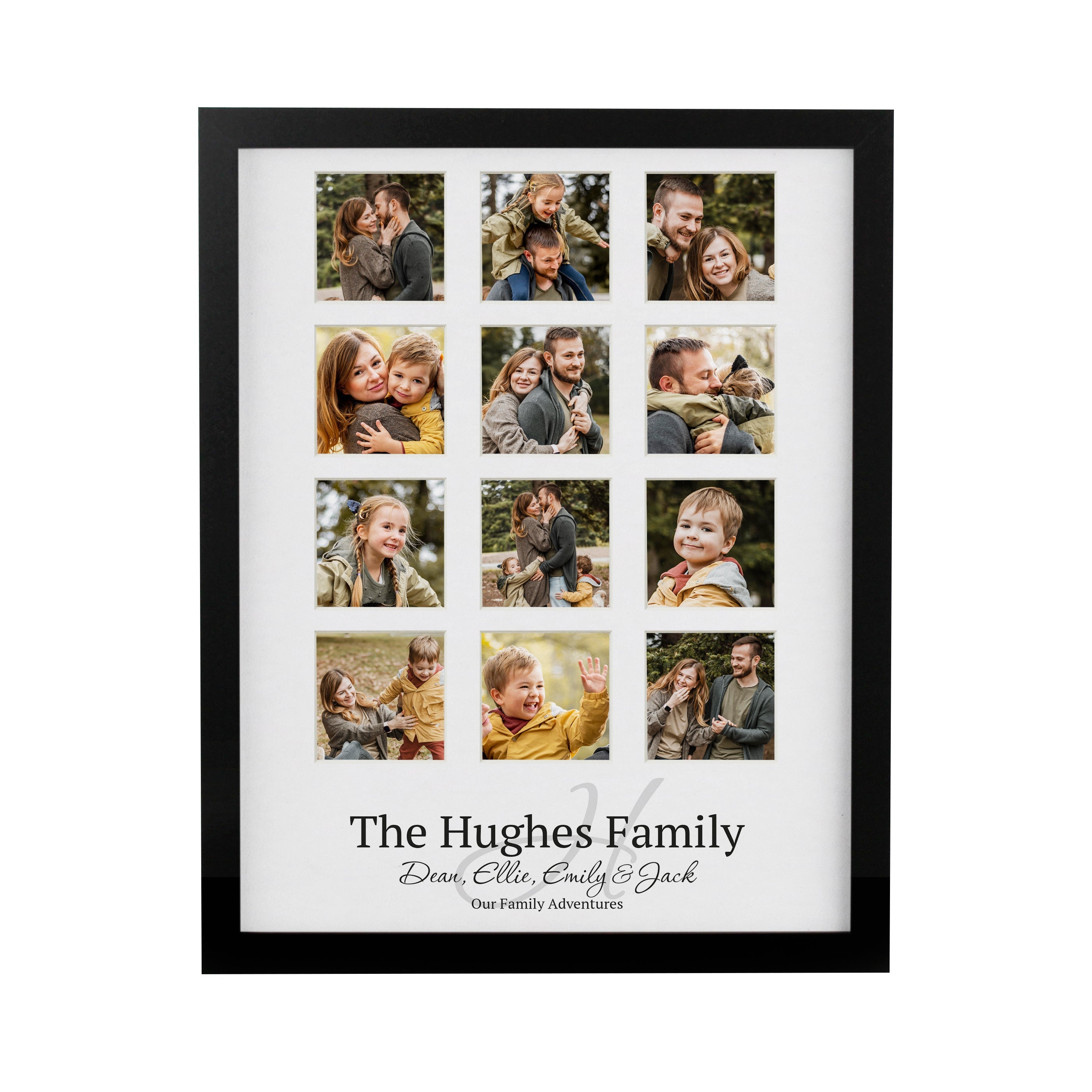 Poster Frames Personalised Family Black Multi Photo Frame