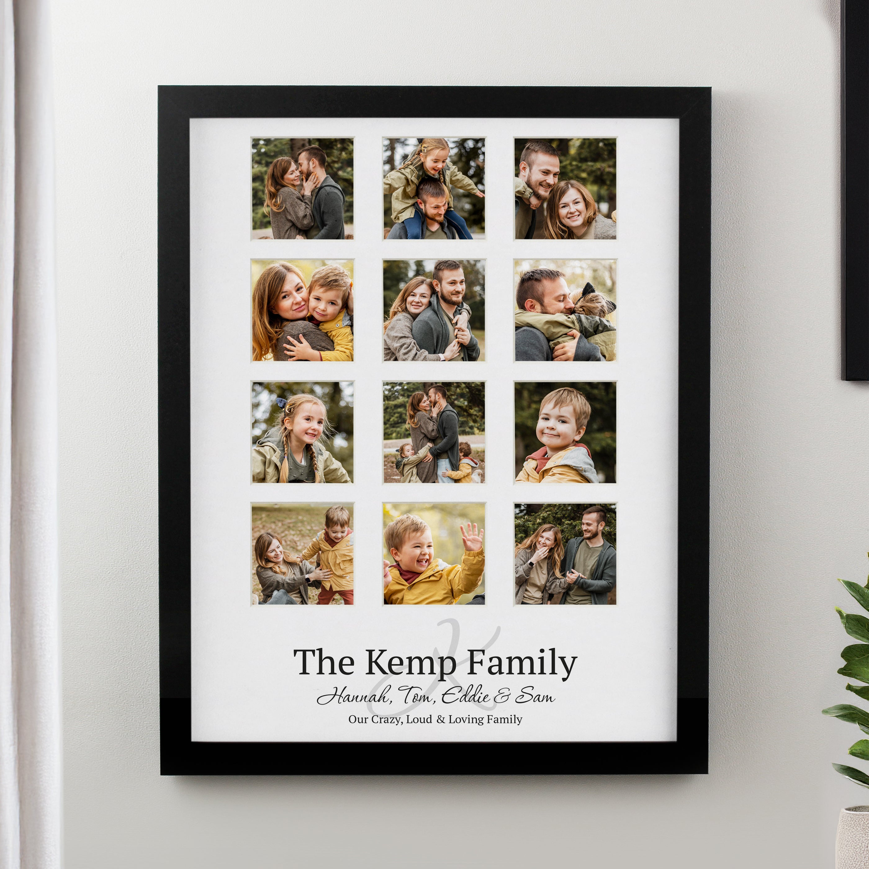 Poster Frames Personalised Family Black Multi Photo Frame