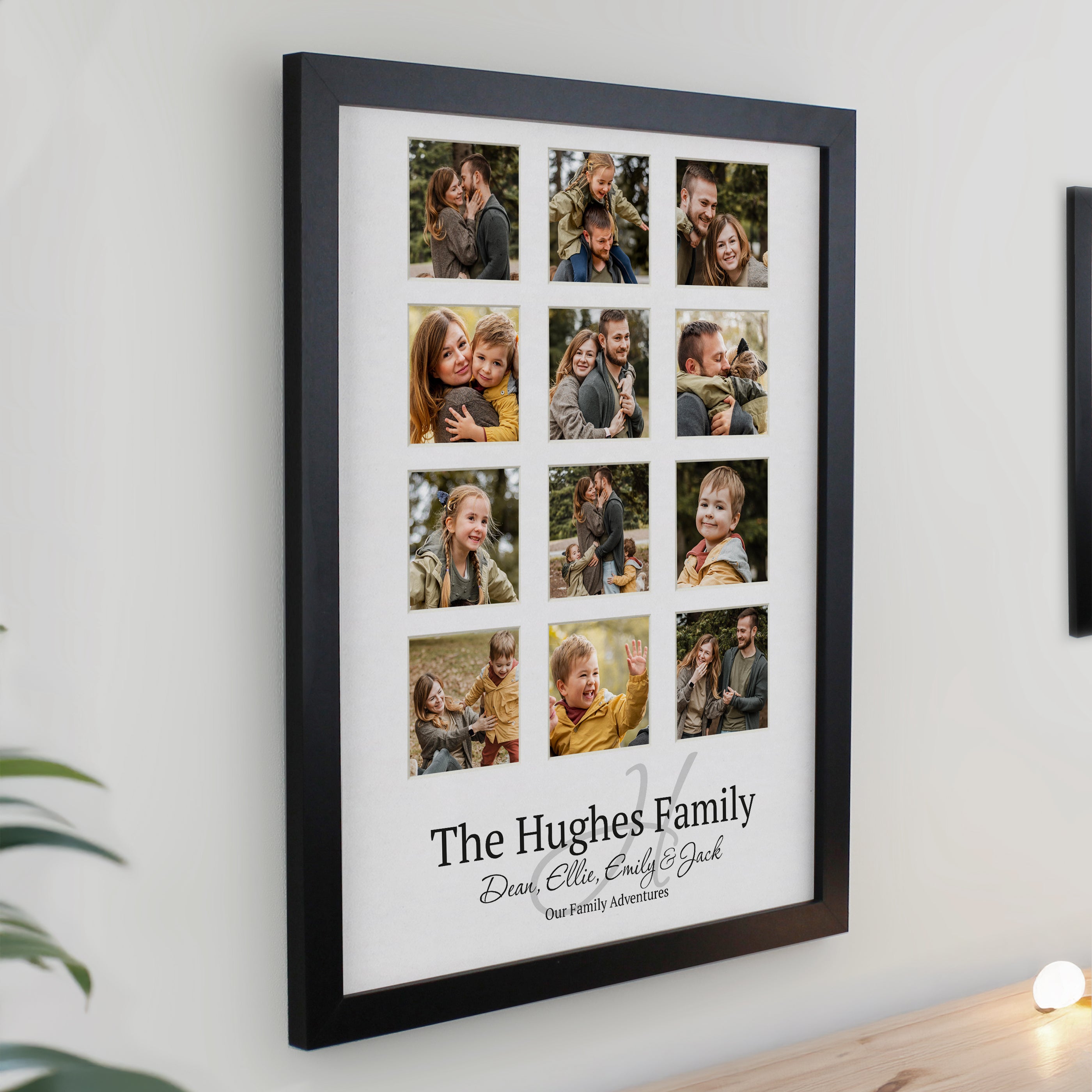 Poster Frames Personalised Family Black Multi Photo Frame
