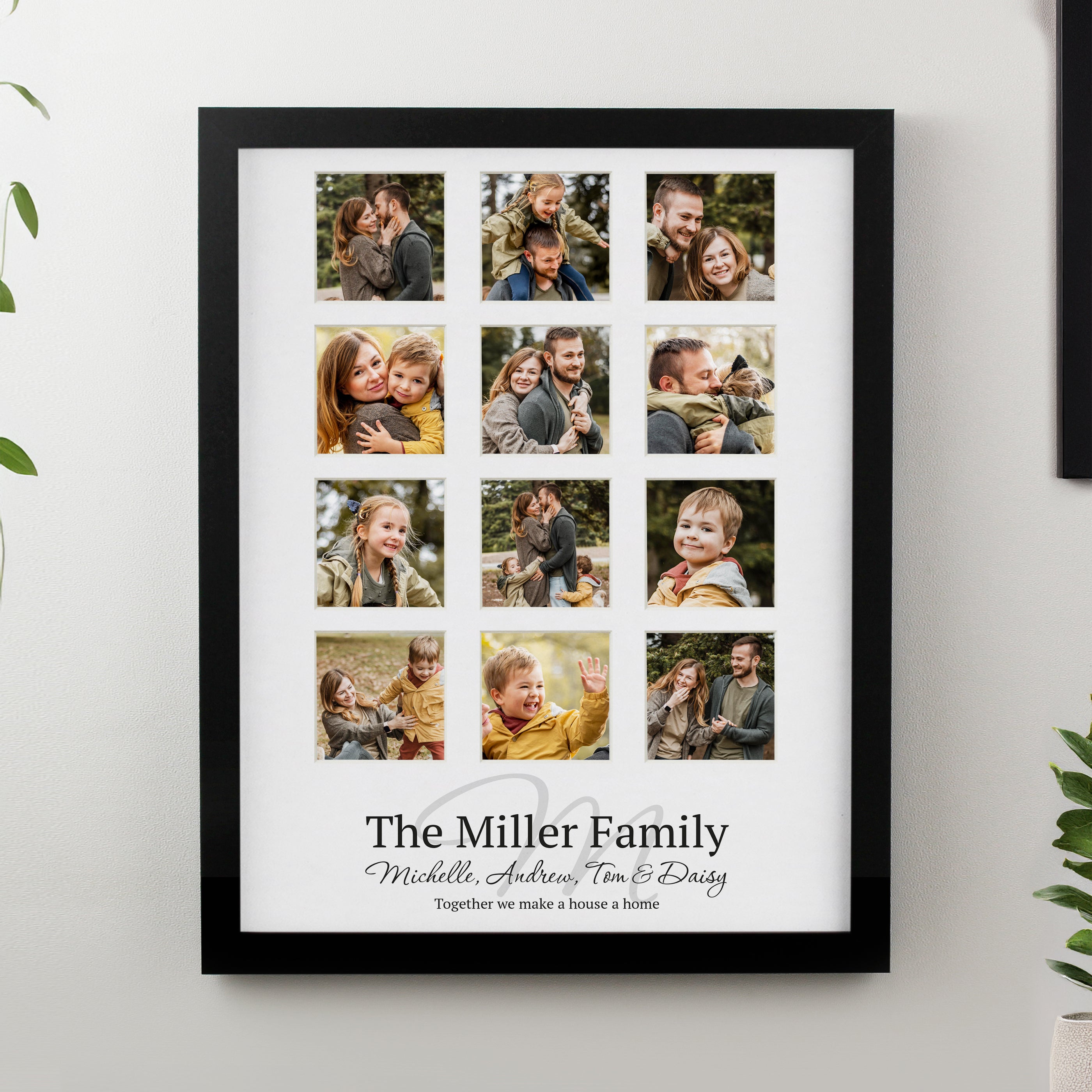 Poster Frames Personalised Family Black Multi Photo Frame