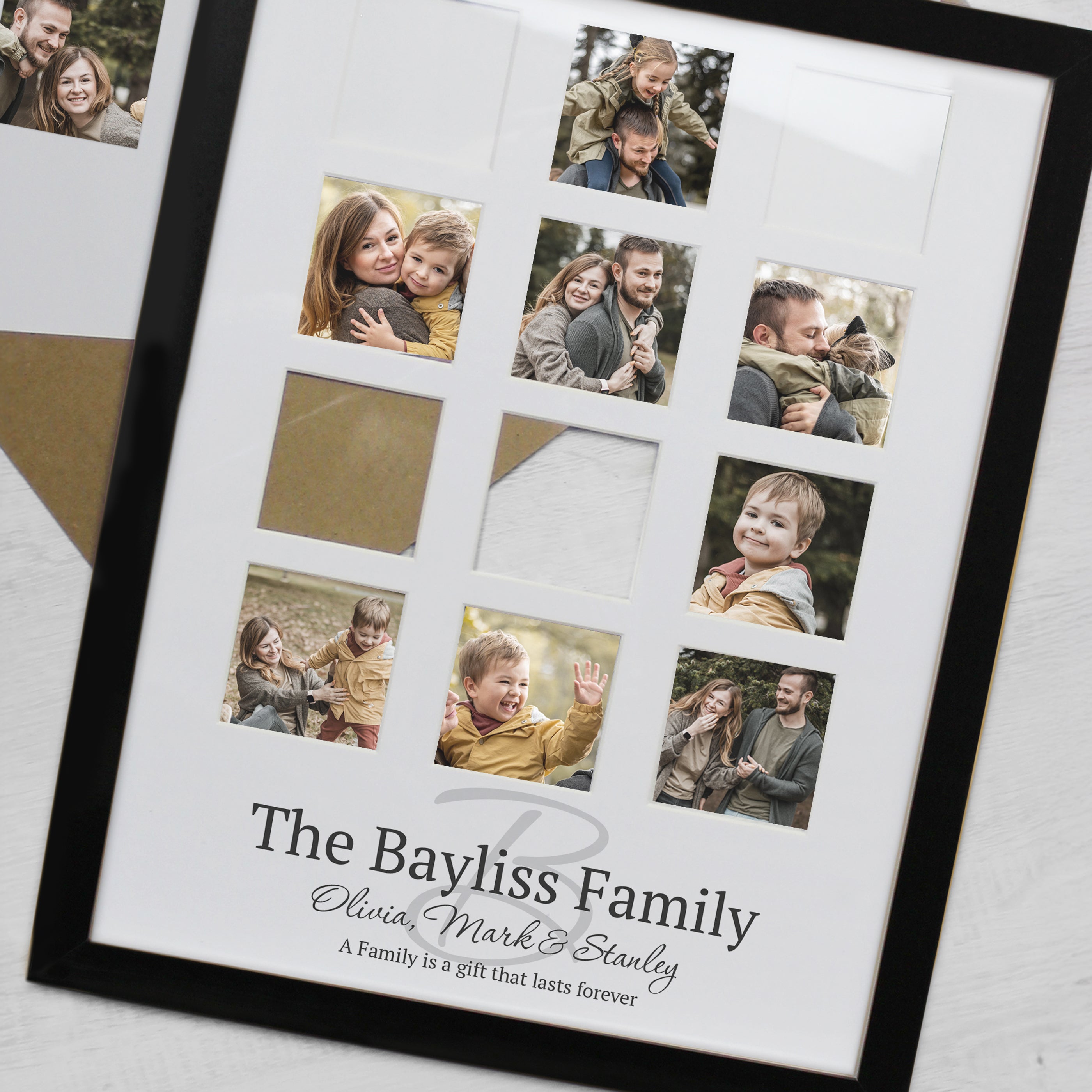 Poster Frames Personalised Family Black Multi Photo Frame