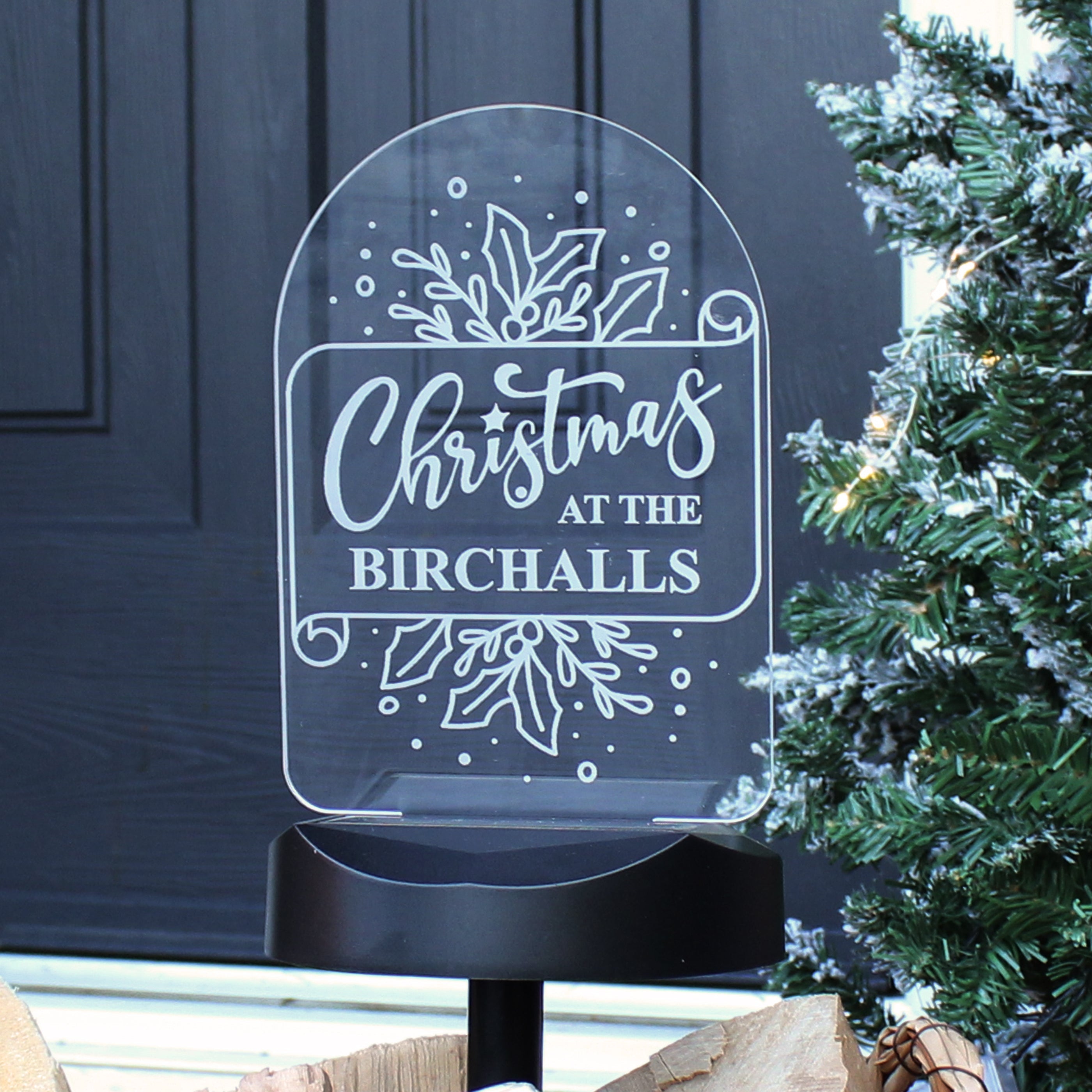 LED Lights, Candles & Decorations Personalised Family Christmas Outdoor Solar Light