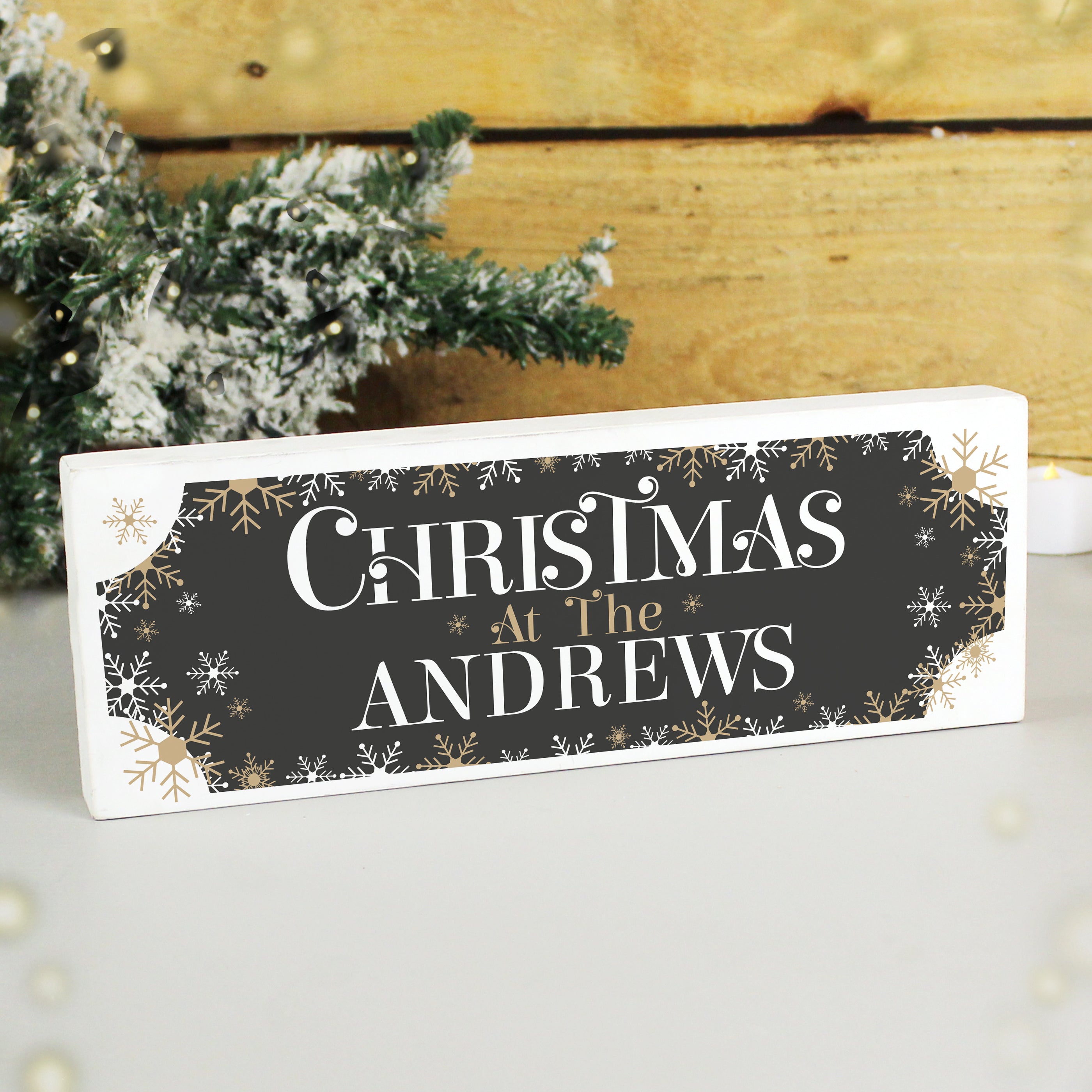 Christmas Decorations Personalised Family Christmas Wooden Mantel Decoration