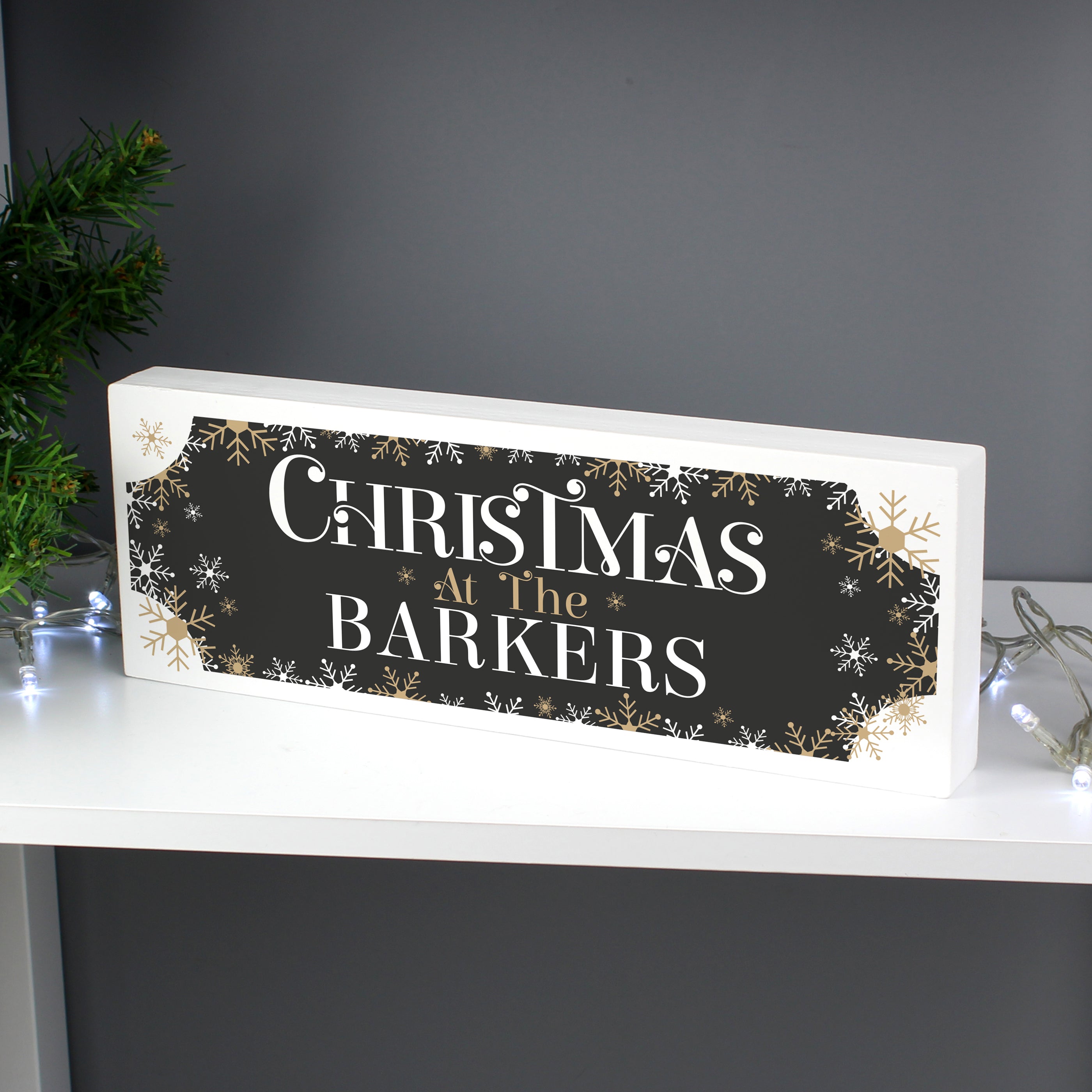 Christmas Decorations Personalised Family Christmas Wooden Mantel Decoration