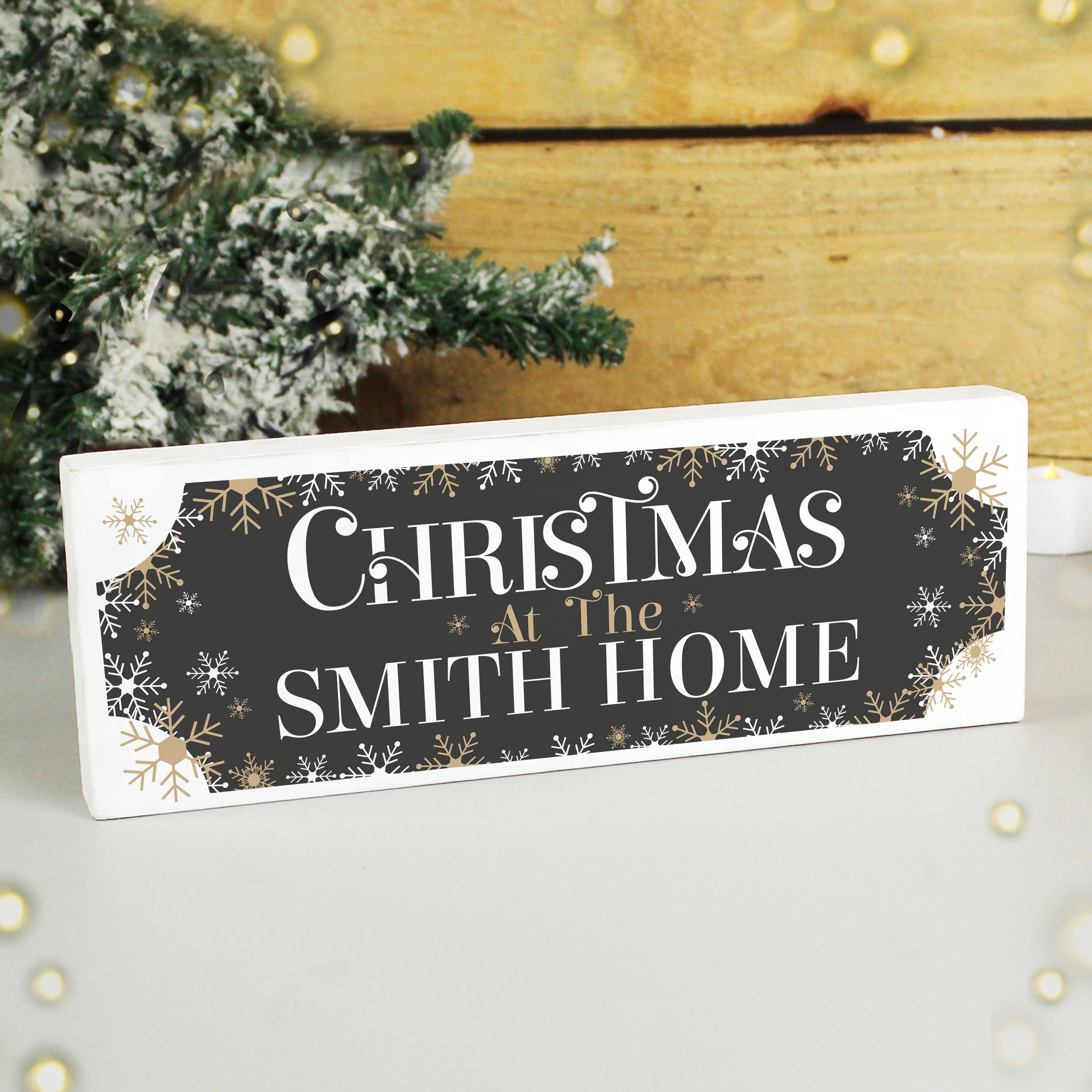 Christmas Decorations Personalised Family Christmas Wooden Mantel Decoration