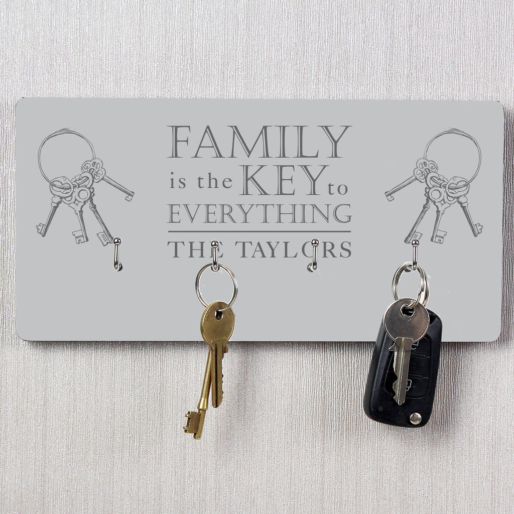Wooden Personalised Family Key Hooks