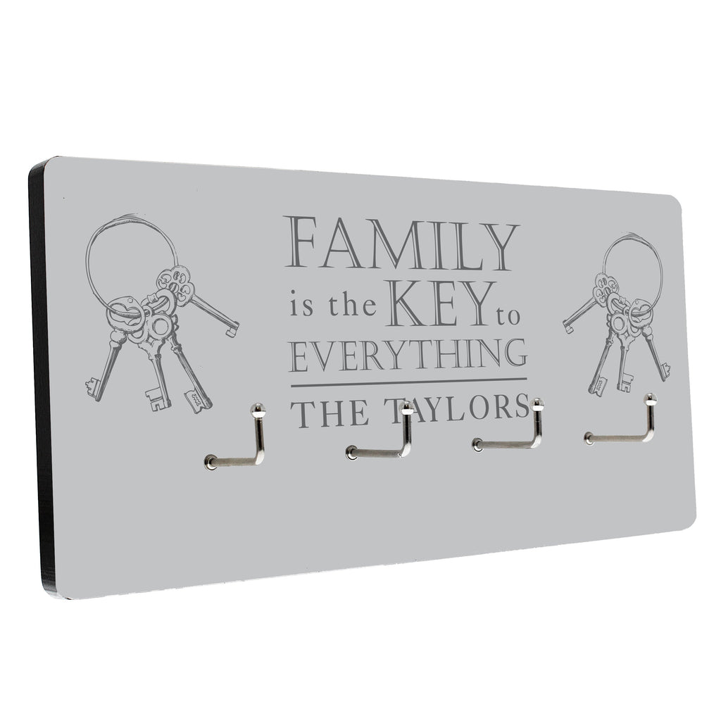 Wooden Personalised Family Key Hooks