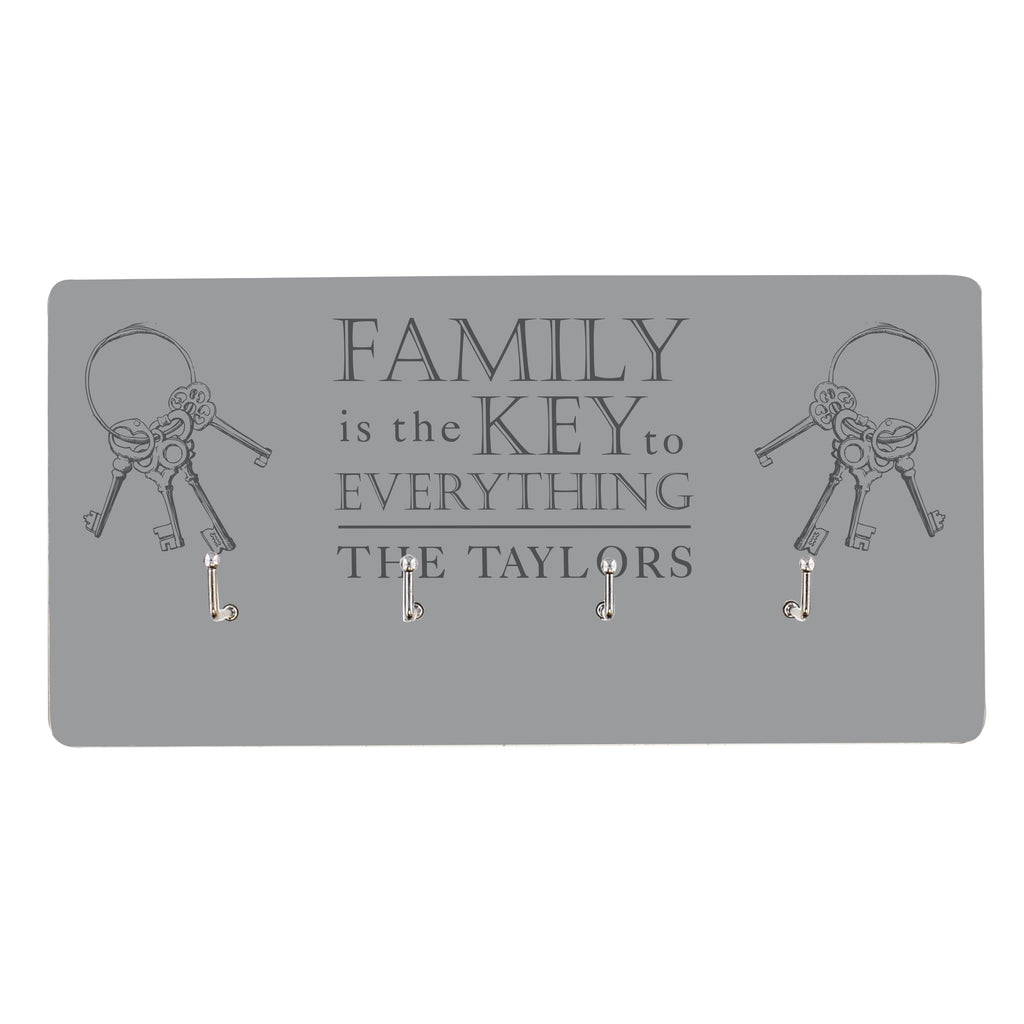 Wooden Personalised Family Key Hooks