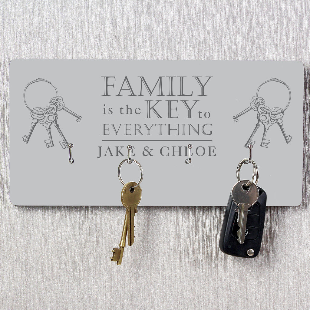 Wooden Personalised Family Key Hooks