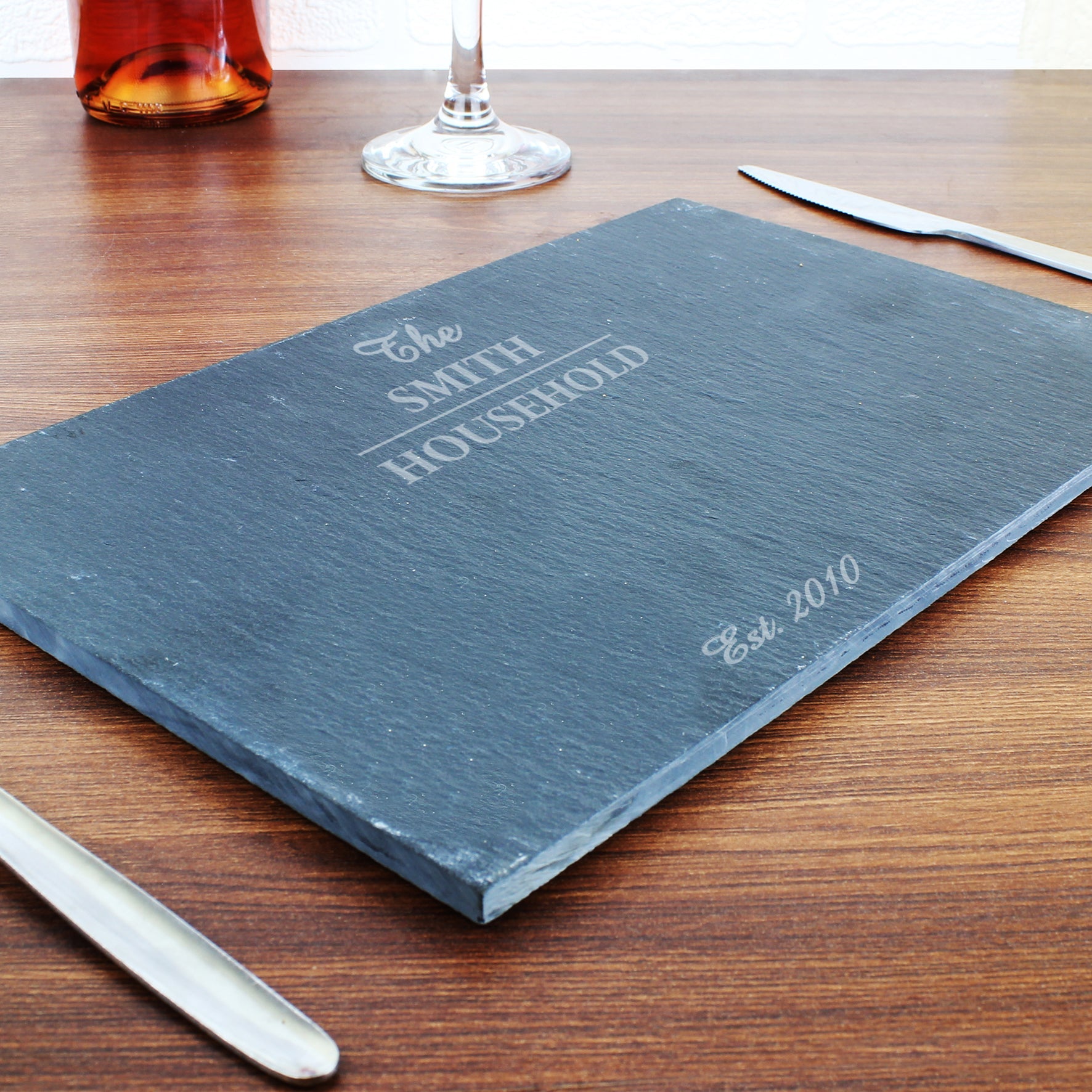 Kitchen, Baking & Dining Gifts Personalised Family Slate Placemat