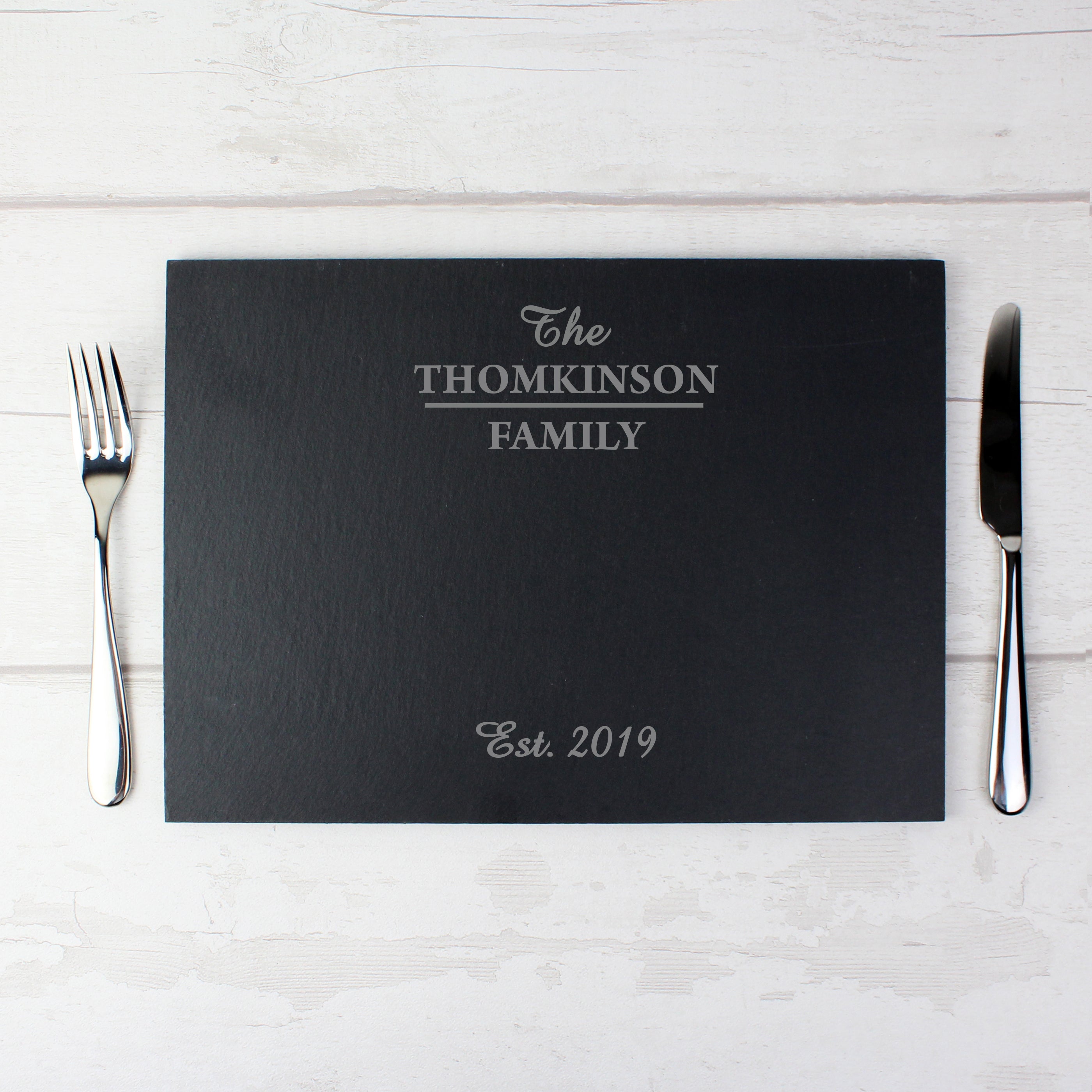 Kitchen, Baking & Dining Gifts Personalised Family Slate Placemat
