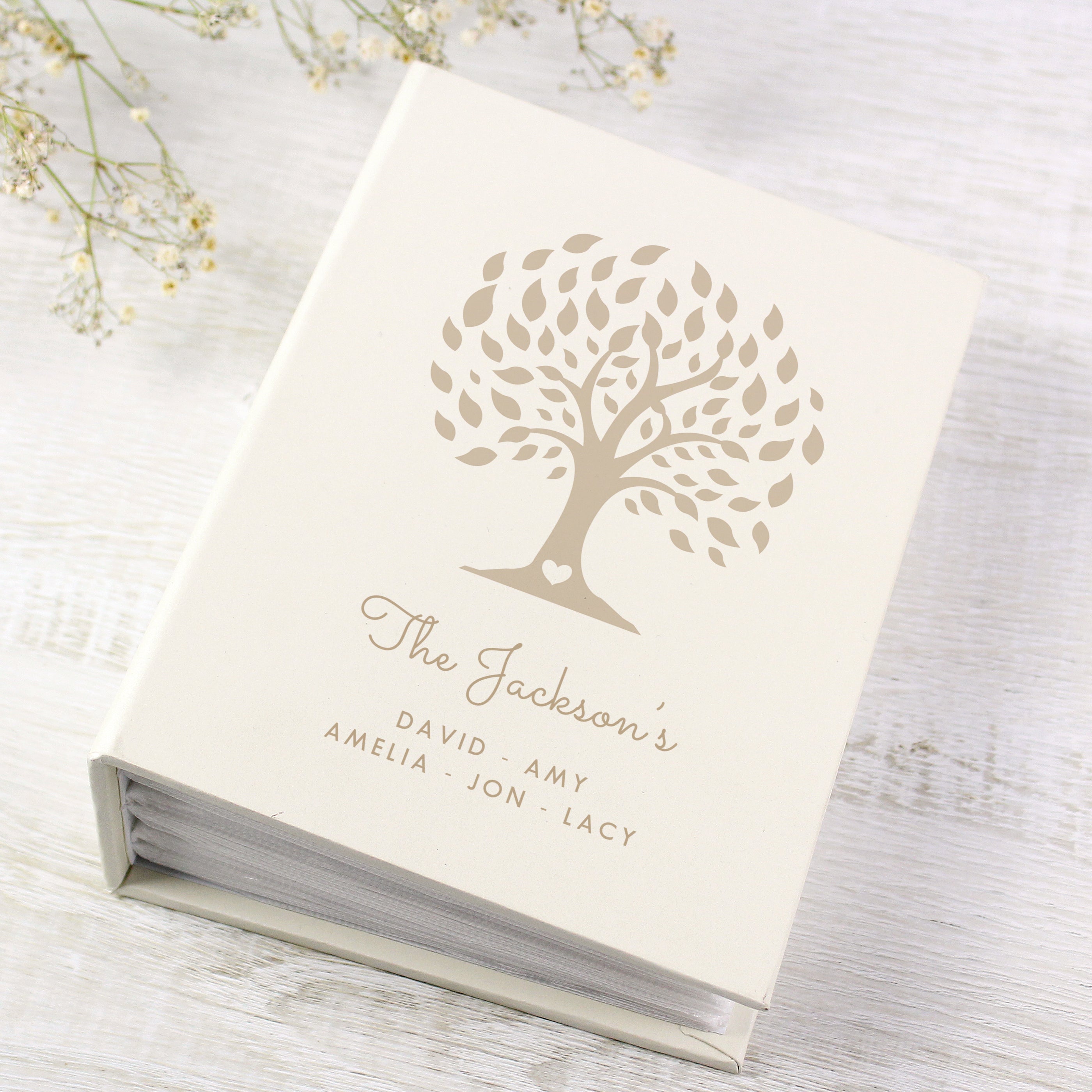 Photo Frames, Albums and Guestbooks Personalised Family Tree 6x4 Photo Album with Sleeves