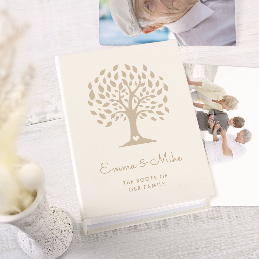 Photo Frames, Albums and Guestbooks Personalised Family Tree 6x4 Photo Album with Sleeves