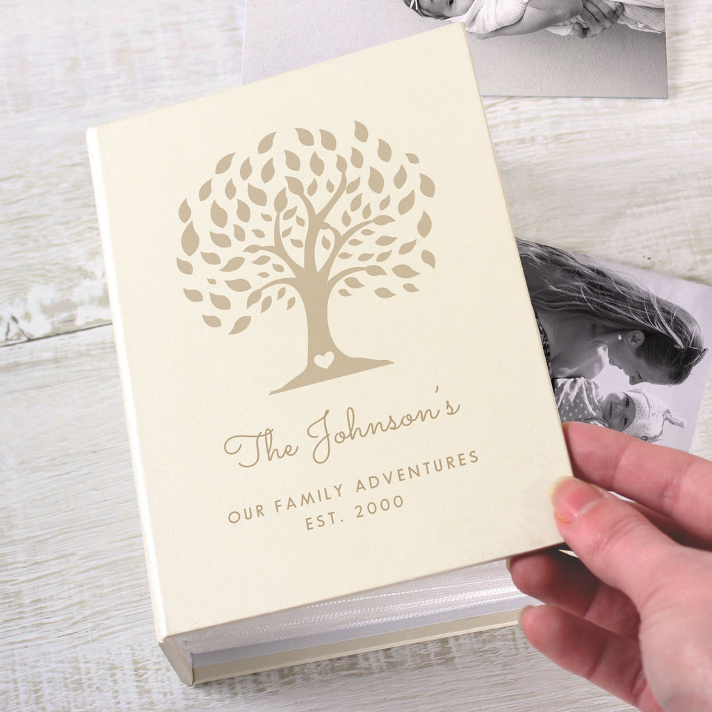Photo Frames, Albums and Guestbooks Personalised Family Tree 6x4 Photo Album with Sleeves