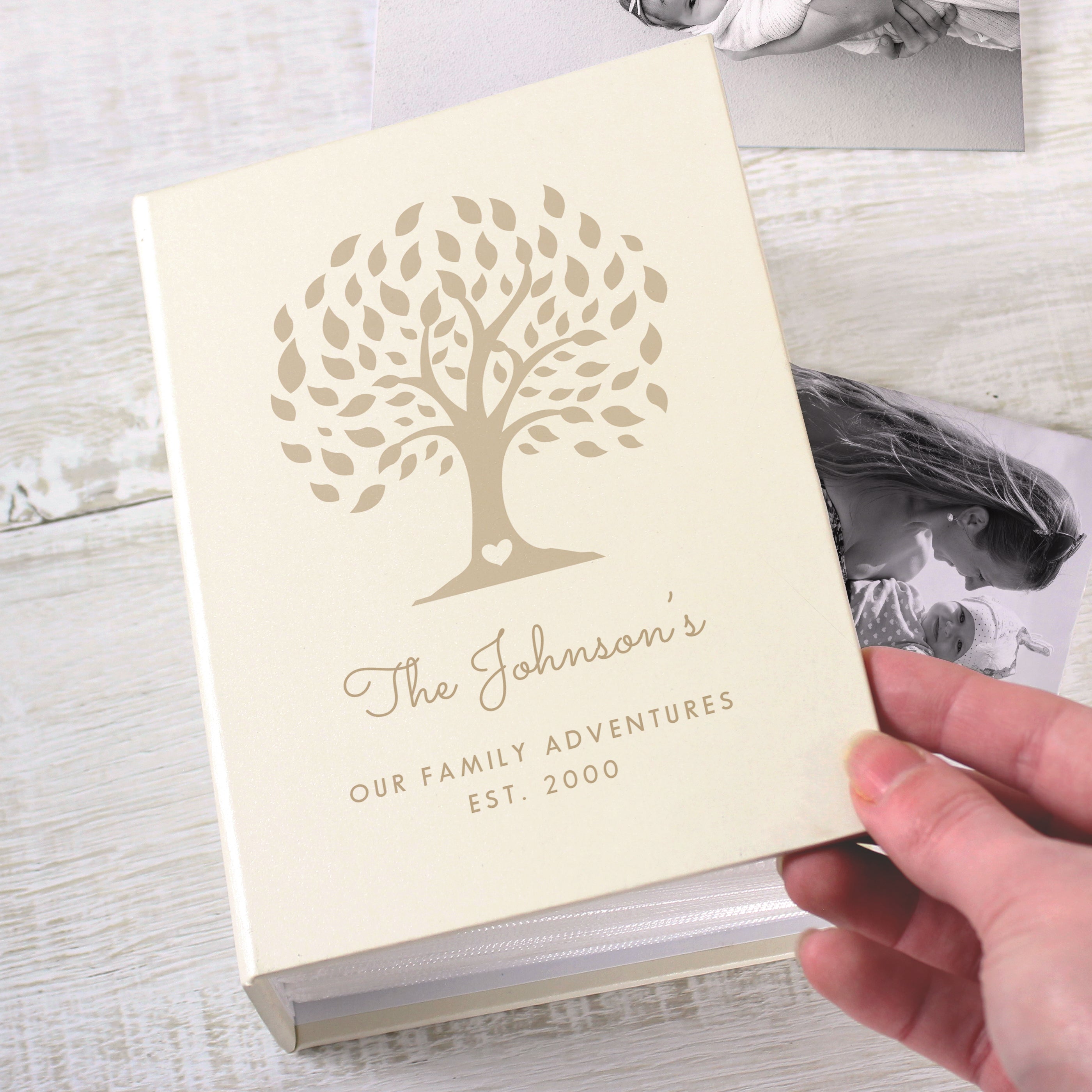 Photo Frames, Albums and Guestbooks Personalised Family Tree 6x4 Photo Album with Sleeves