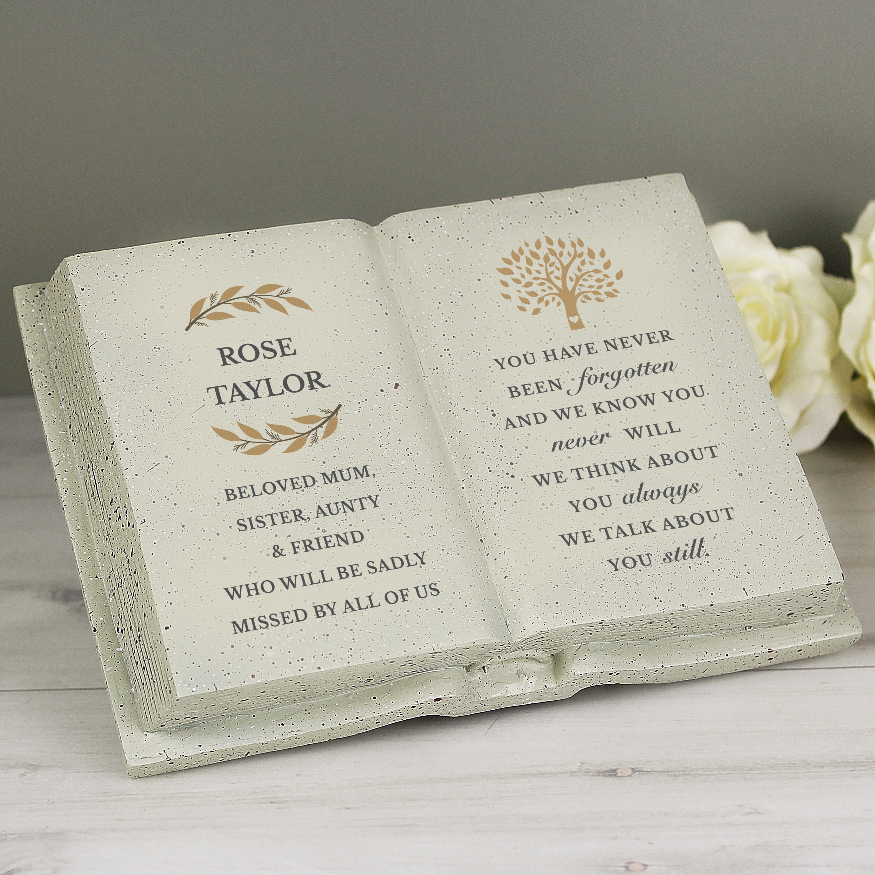 Ornaments Personalised Family Tree Memorial Resin Book