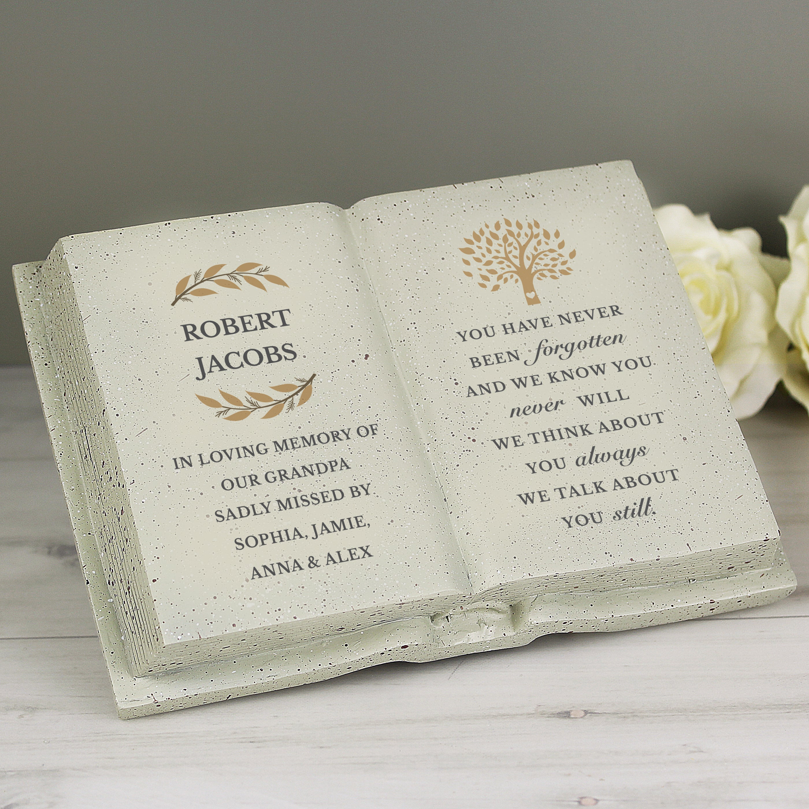 Ornaments Personalised Family Tree Memorial Resin Book