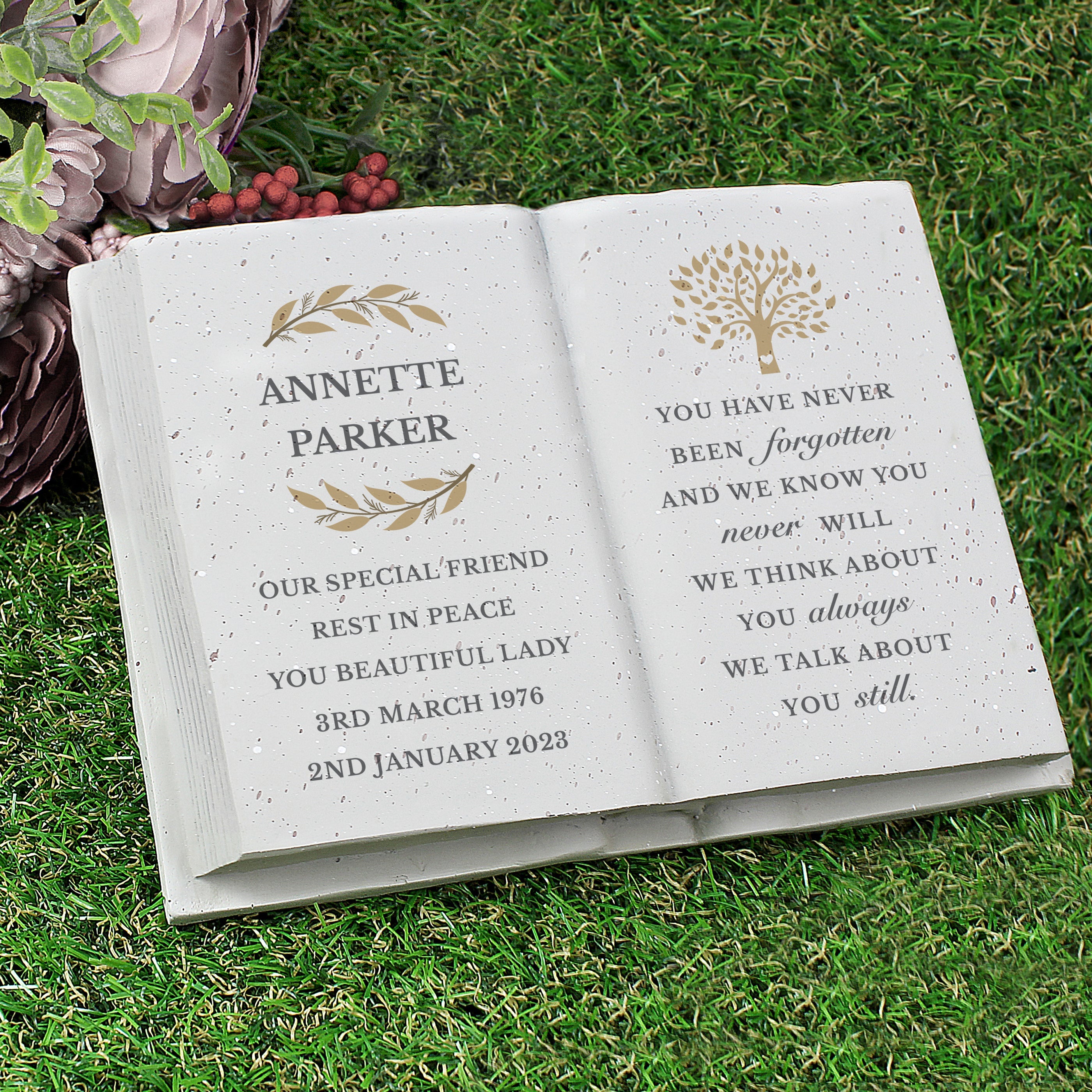 Ornaments Personalised Family Tree Memorial Resin Book