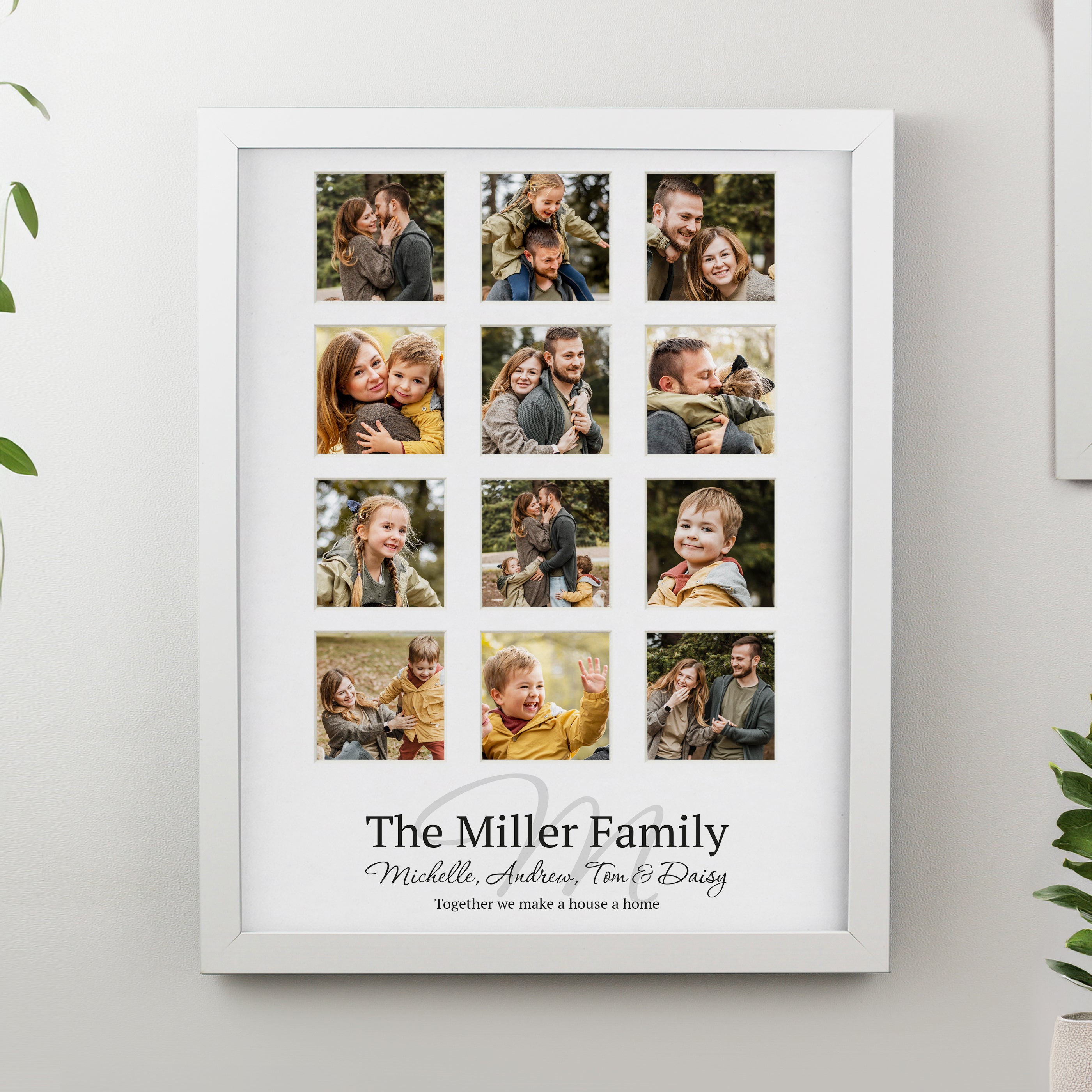 Poster Frames Personalised Family White Multi Photo Frame