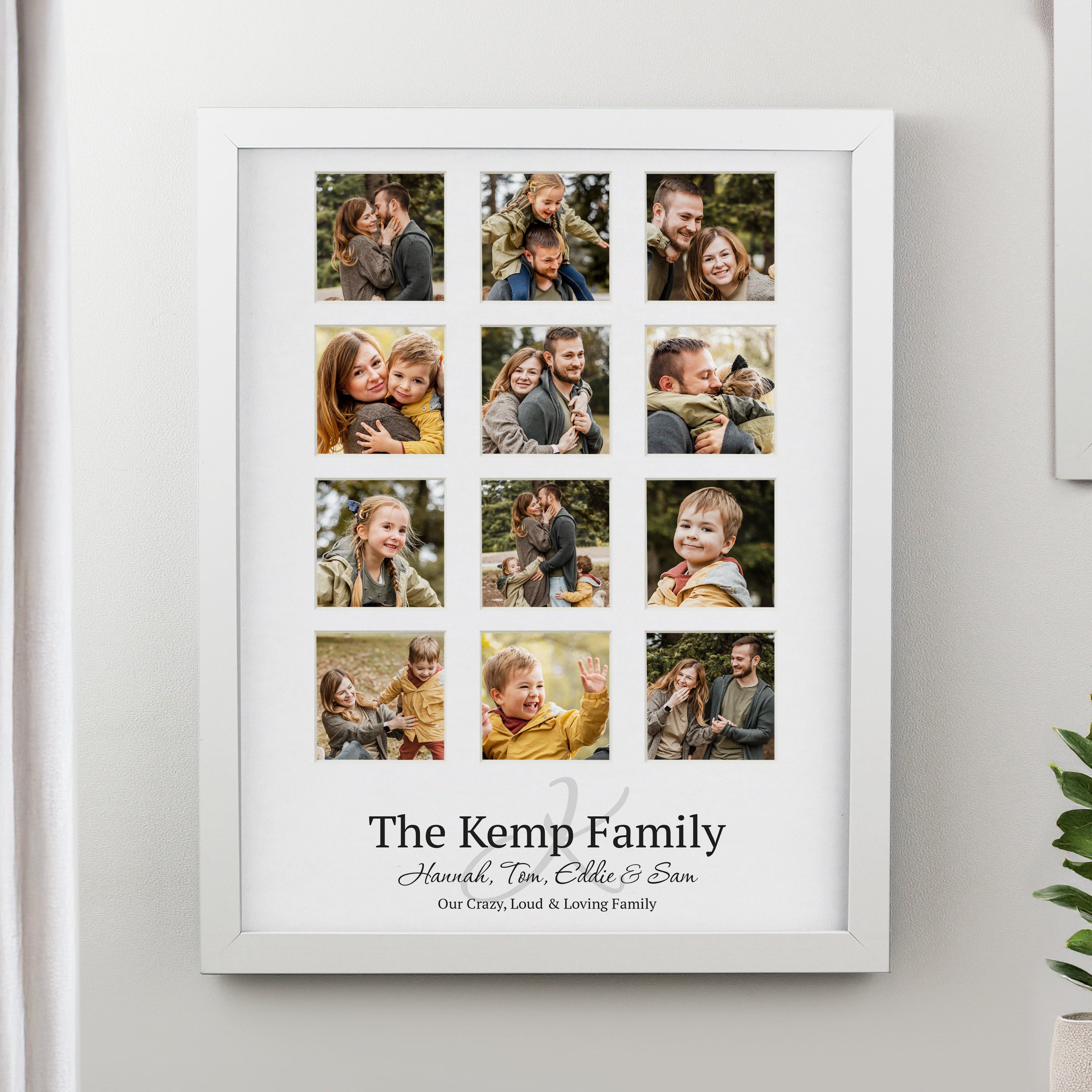 Poster Frames Personalised Family White Multi Photo Frame