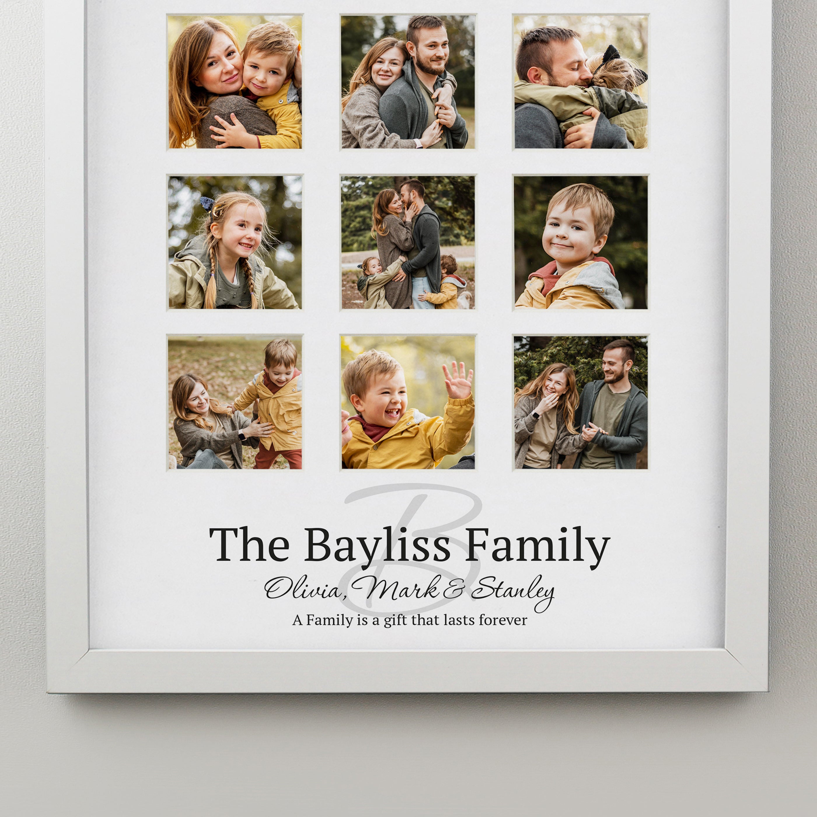Poster Frames Personalised Family White Multi Photo Frame
