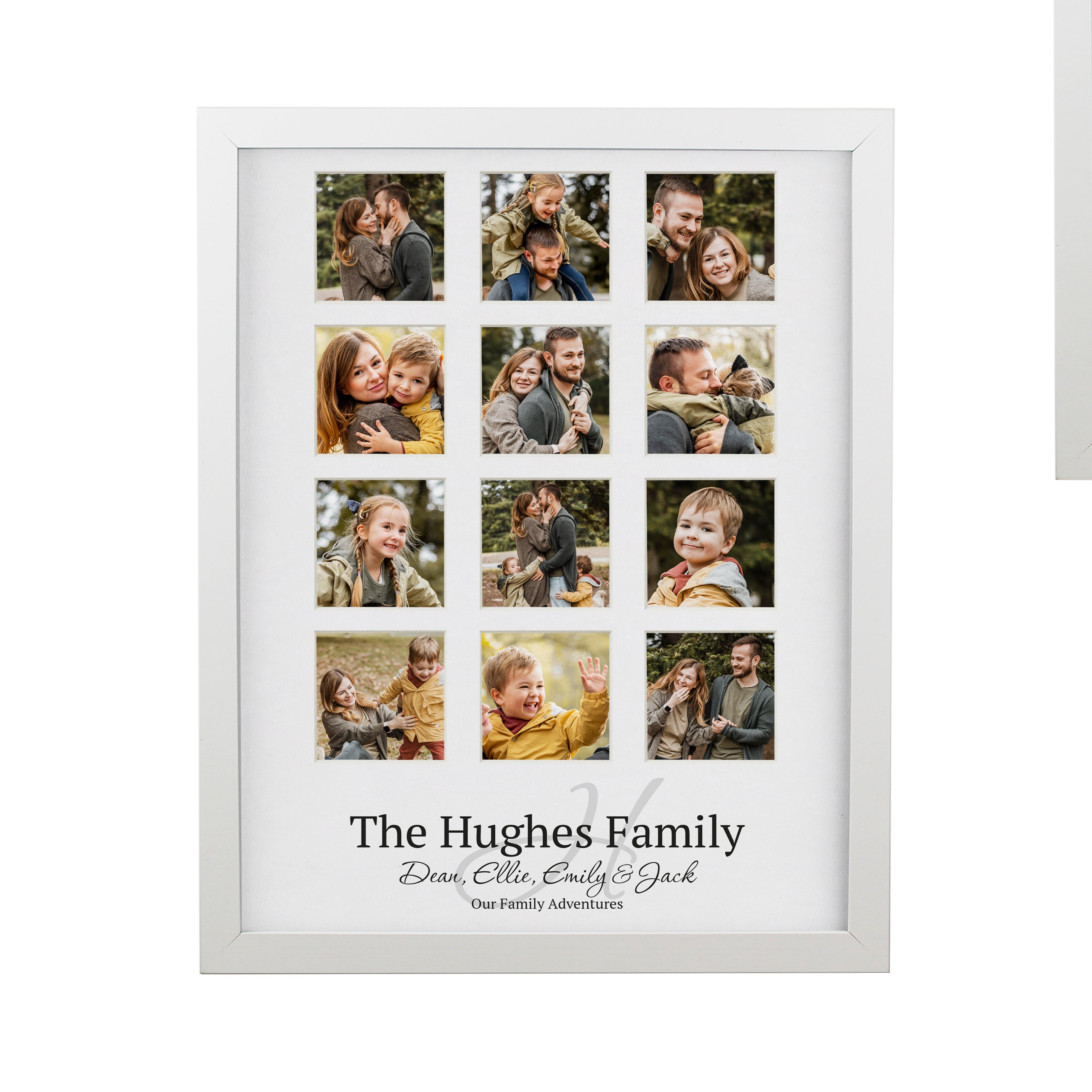 Poster Frames Personalised Family White Multi Photo Frame
