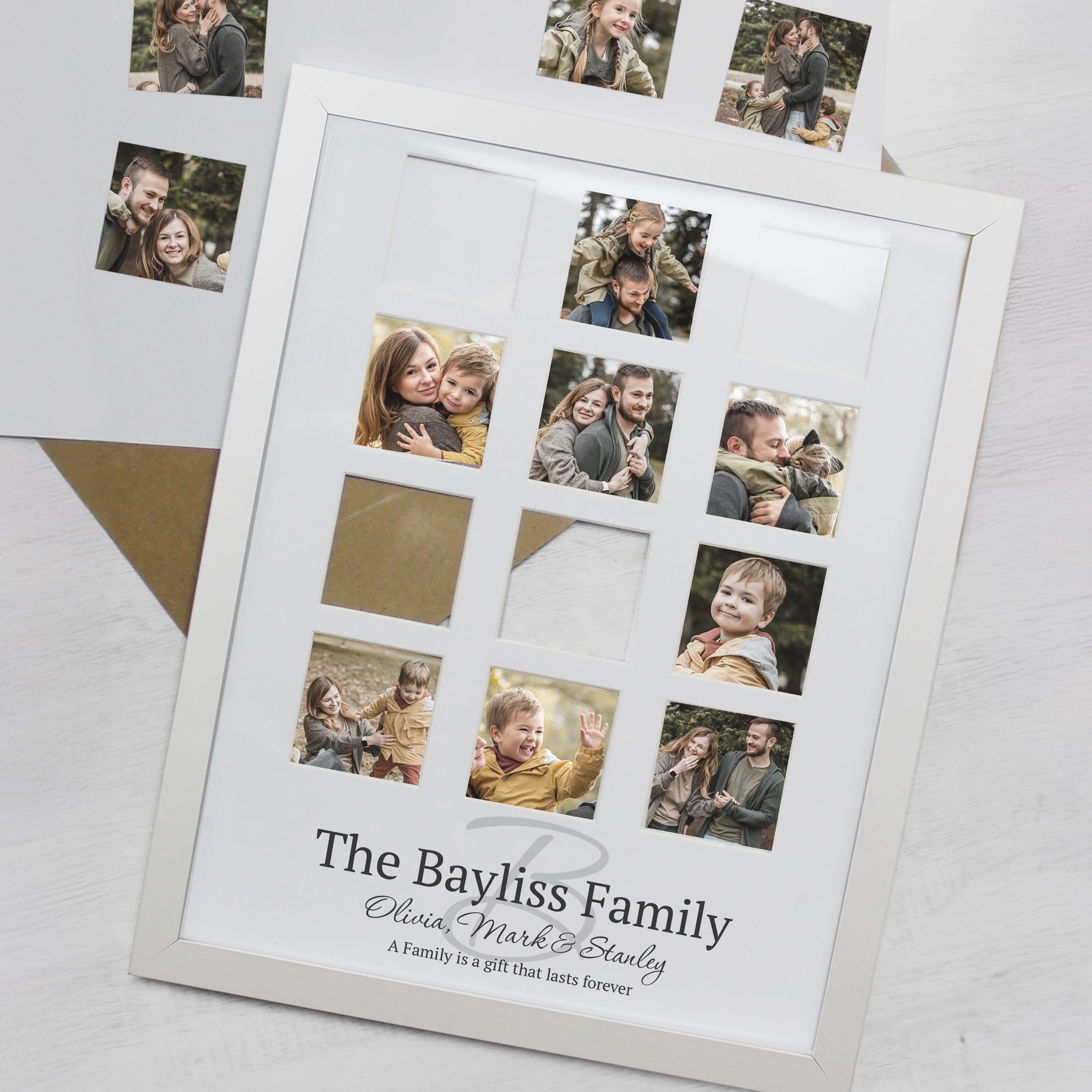 Poster Frames Personalised Family White Multi Photo Frame