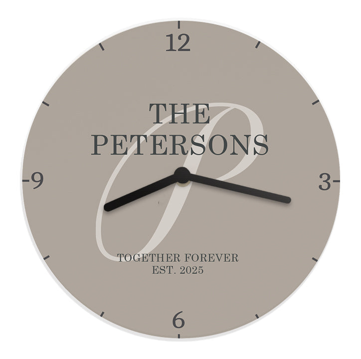 Clocks & Watches Personalised Family Wooden Clock