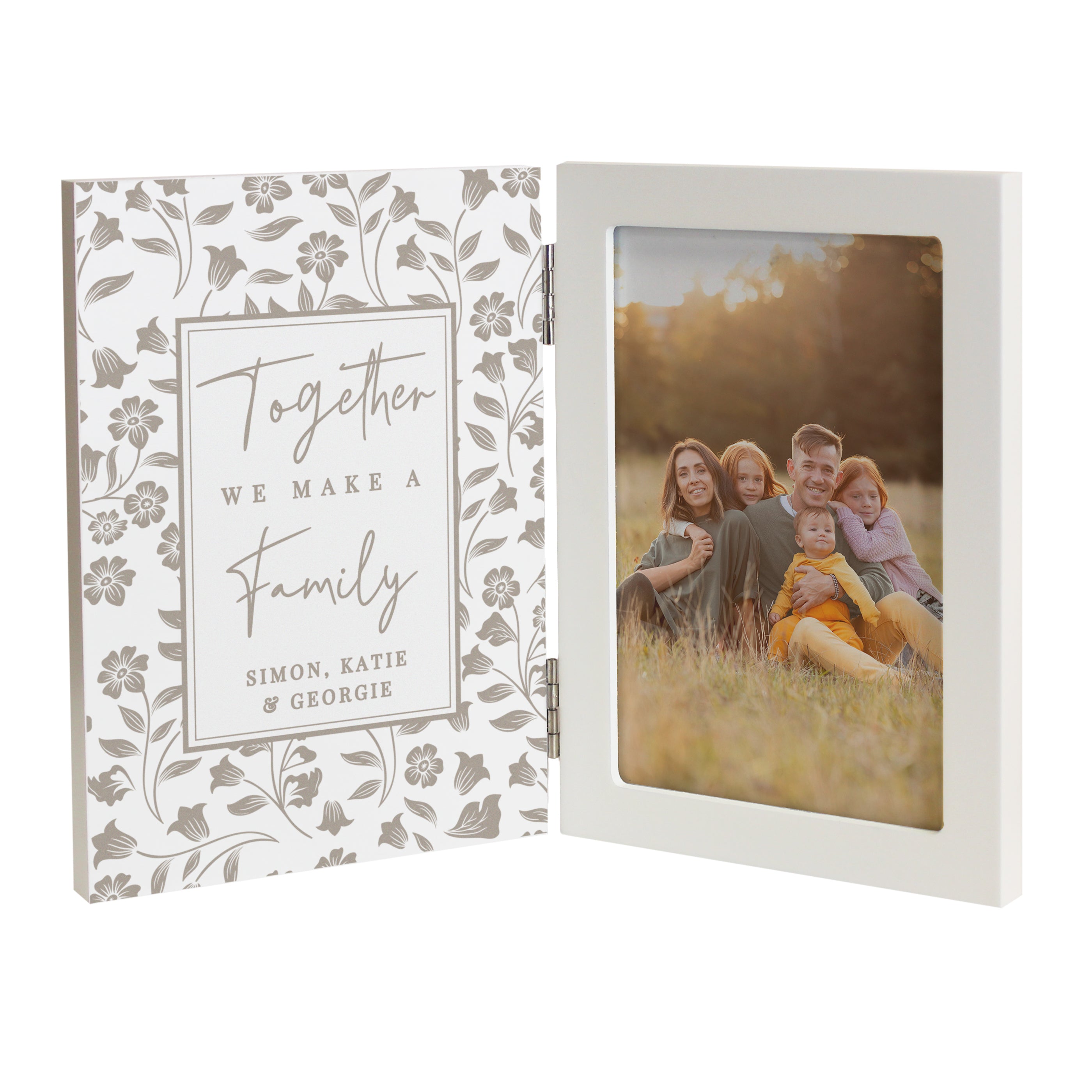 Photo Frames, Albums and Guestbooks Personalised Family Wooden Hinged 6x4 Photo Frame