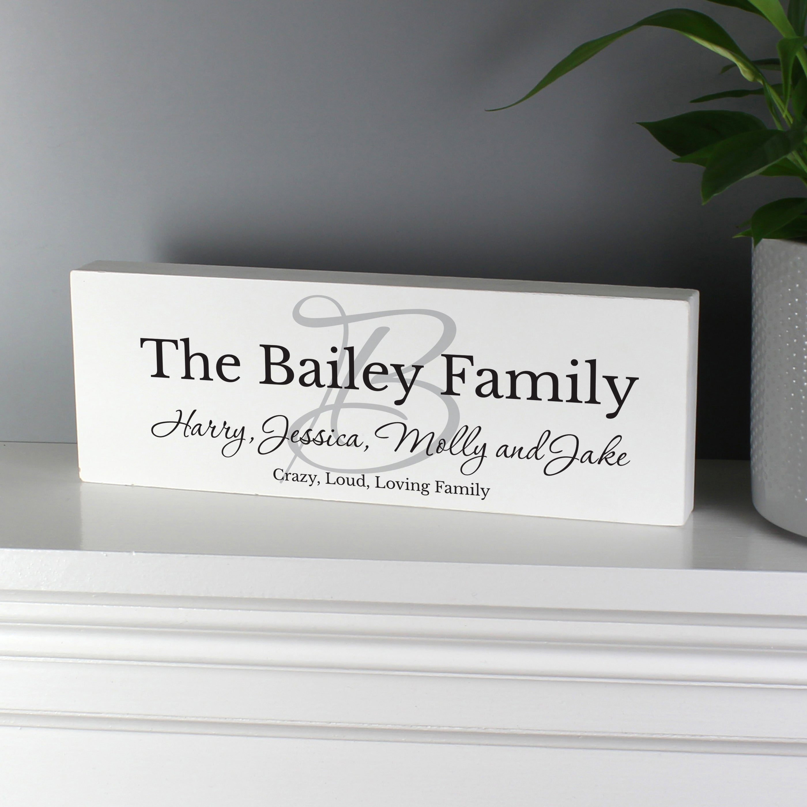 Hanging Decorations & Signs Personalised Family Wooden Mantel Decoration