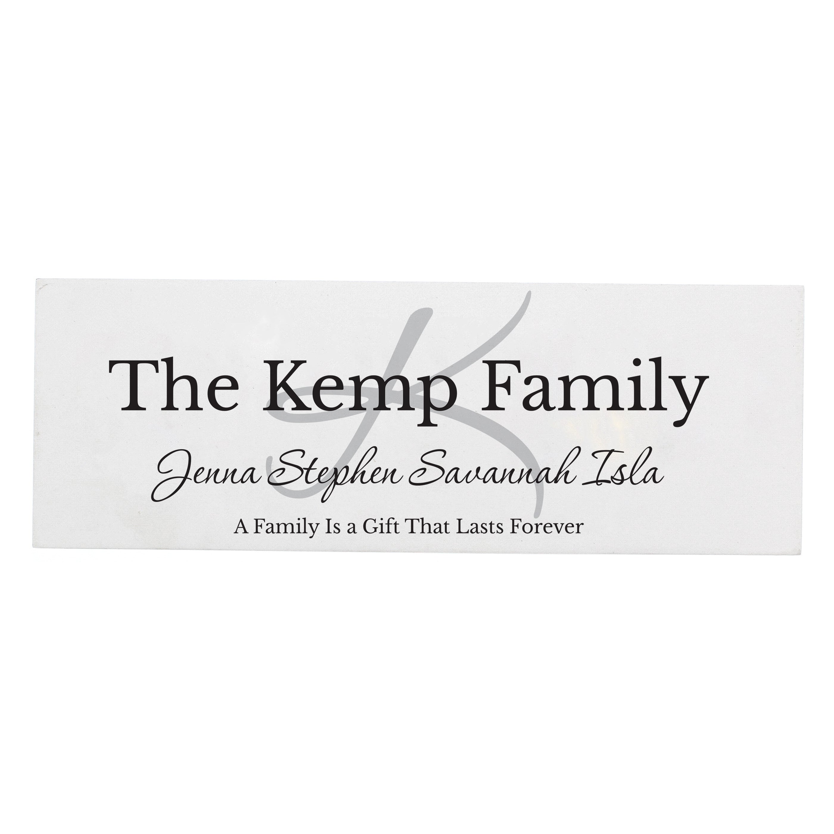 Hanging Decorations & Signs Personalised Family Wooden Mantel Decoration