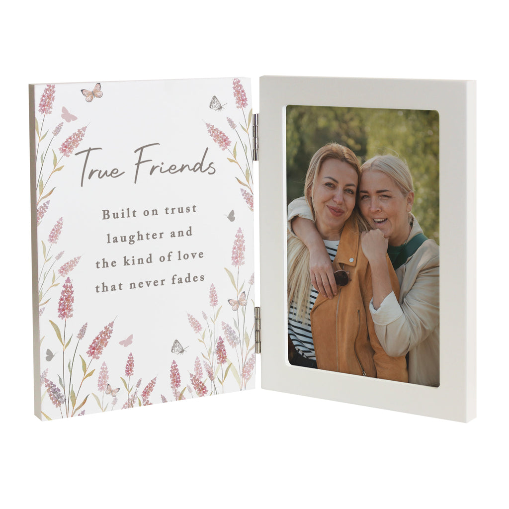 Photo Frames, Albums and Guestbooks Personalised Floral Wooden Hinged 6x4 Photo Frame