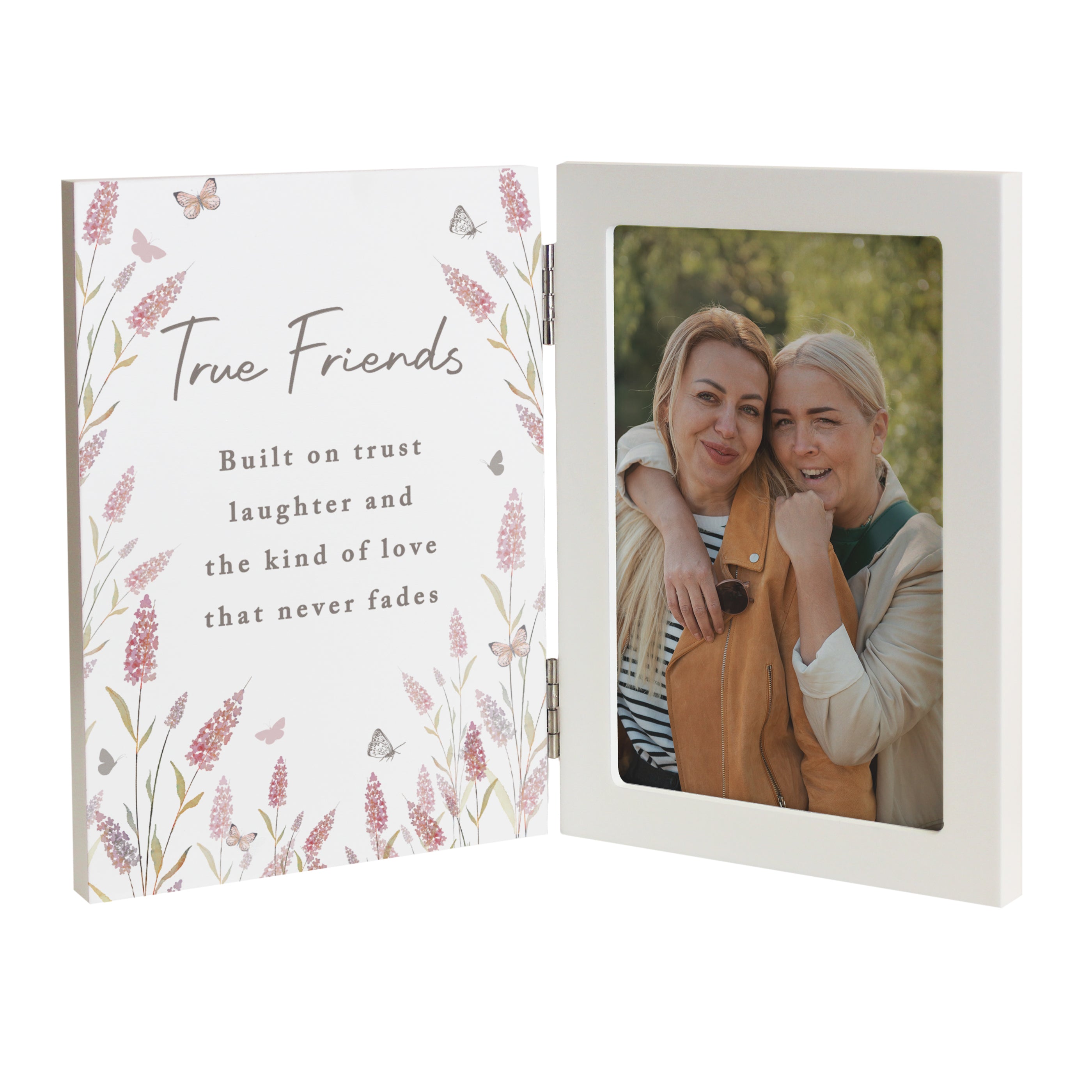 Photo Frames, Albums and Guestbooks Personalised Floral Wooden Hinged 6x4 Photo Frame