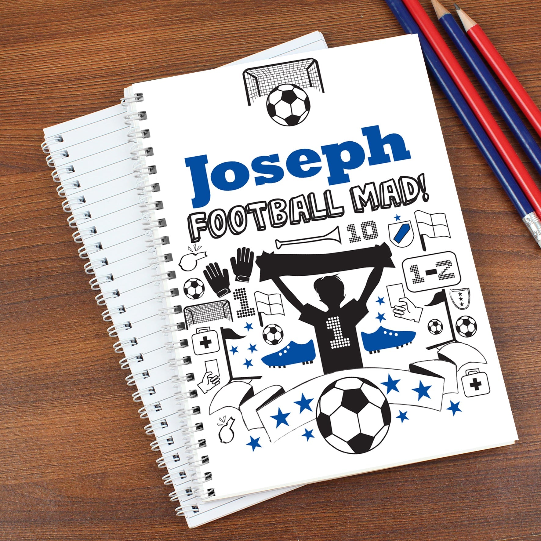 Stationery & Pens Personalised Football A5 Notebook