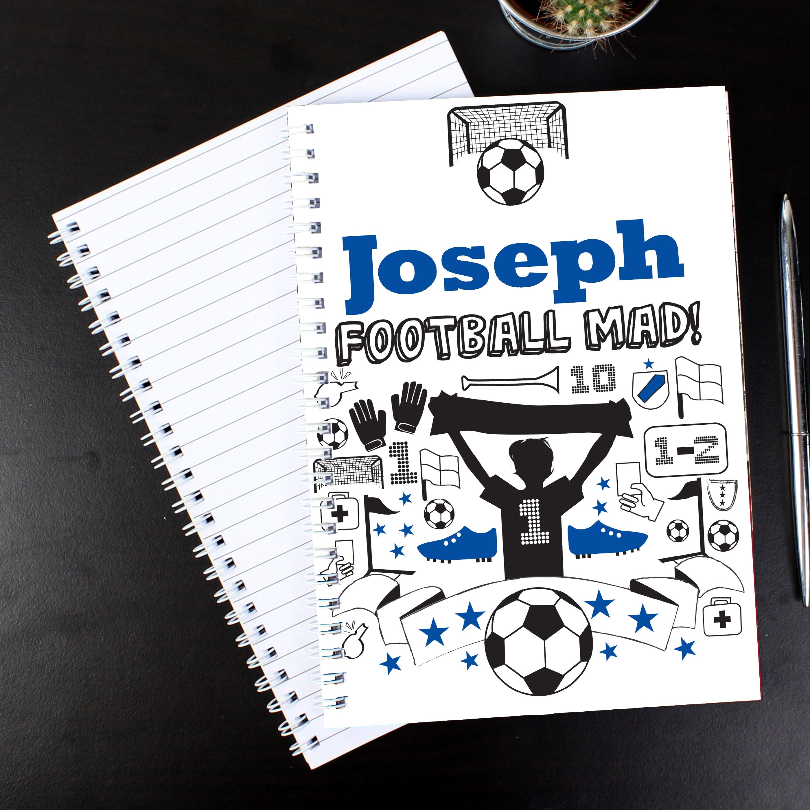 Stationery & Pens Personalised Football A5 Notebook