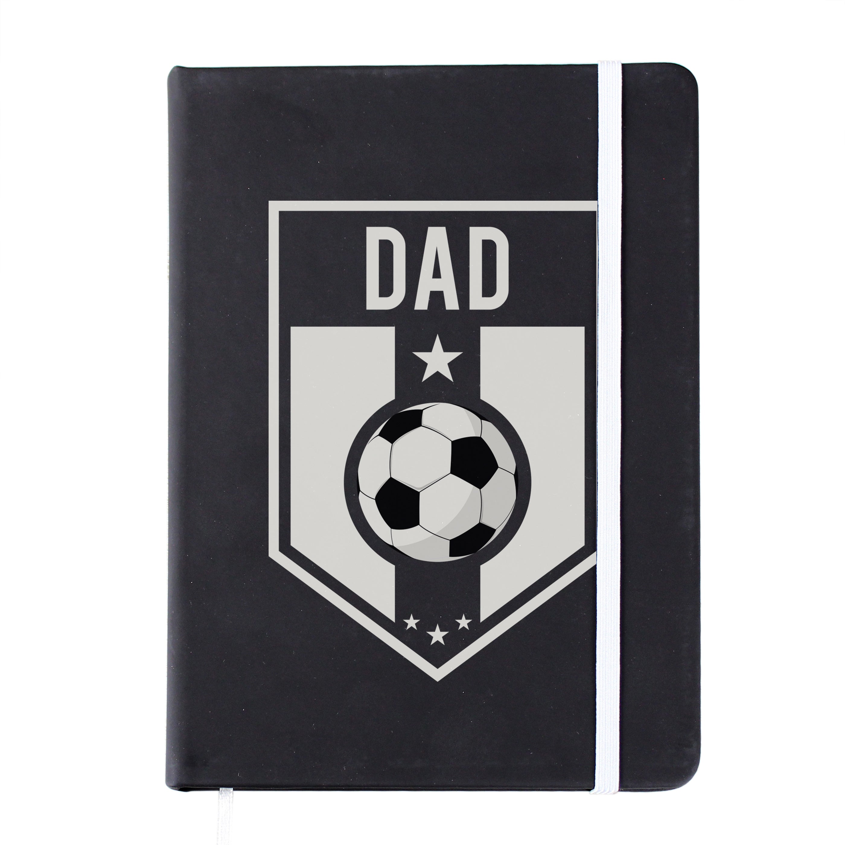 Stationery & Pens Personalised Football Badge Black Notebook