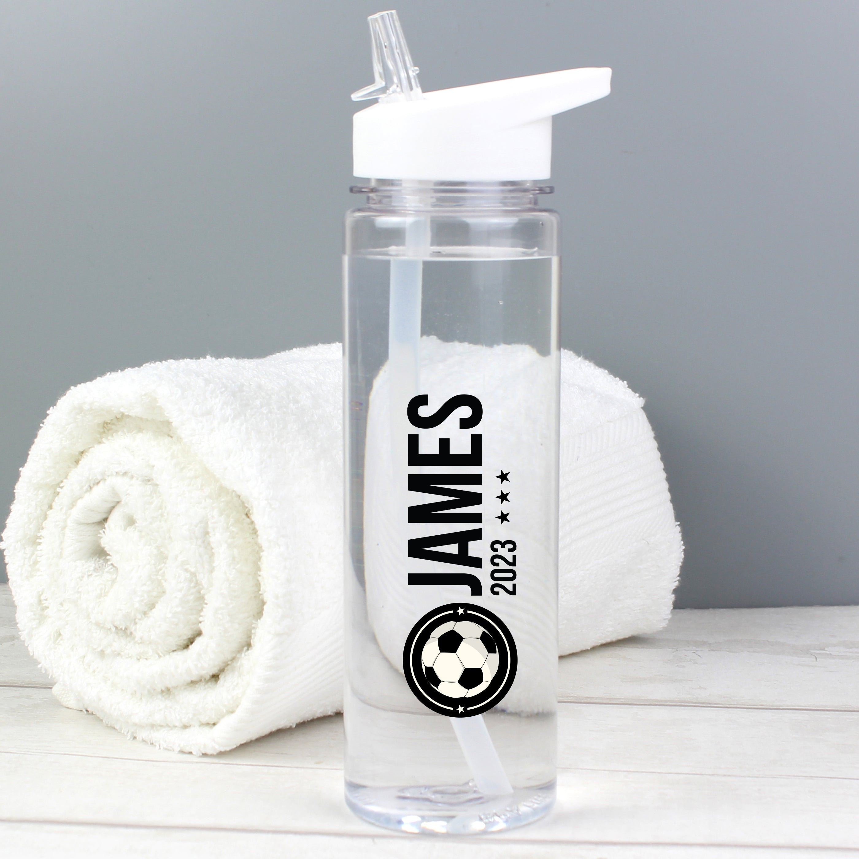Drinks Bottles Personalised Football Badge Water Bottle