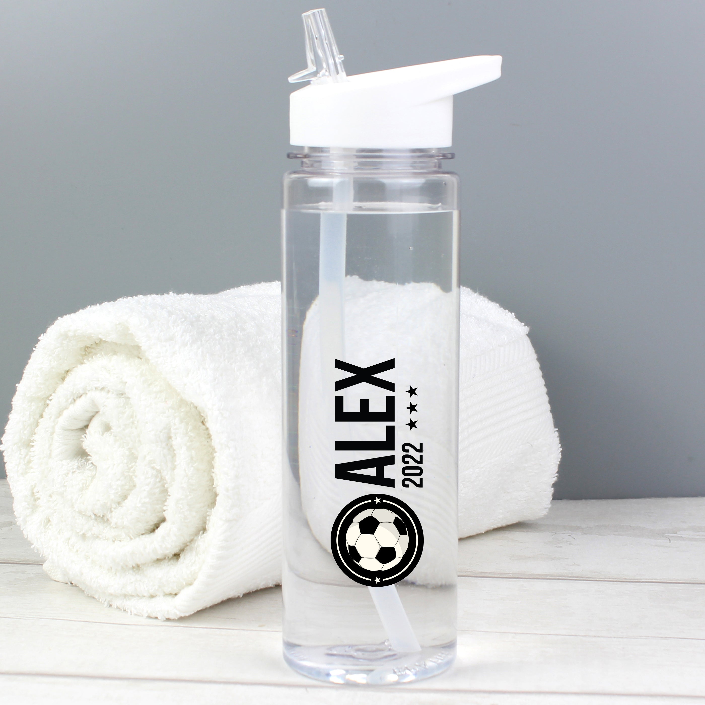 Drinks Bottles Personalised Football Badge Water Bottle