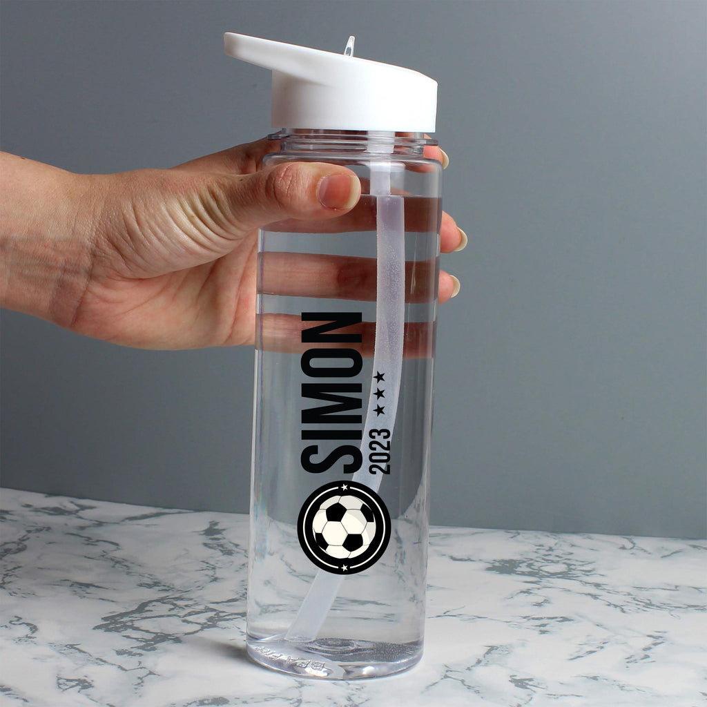 Drinks Bottles Personalised Football Badge Water Bottle