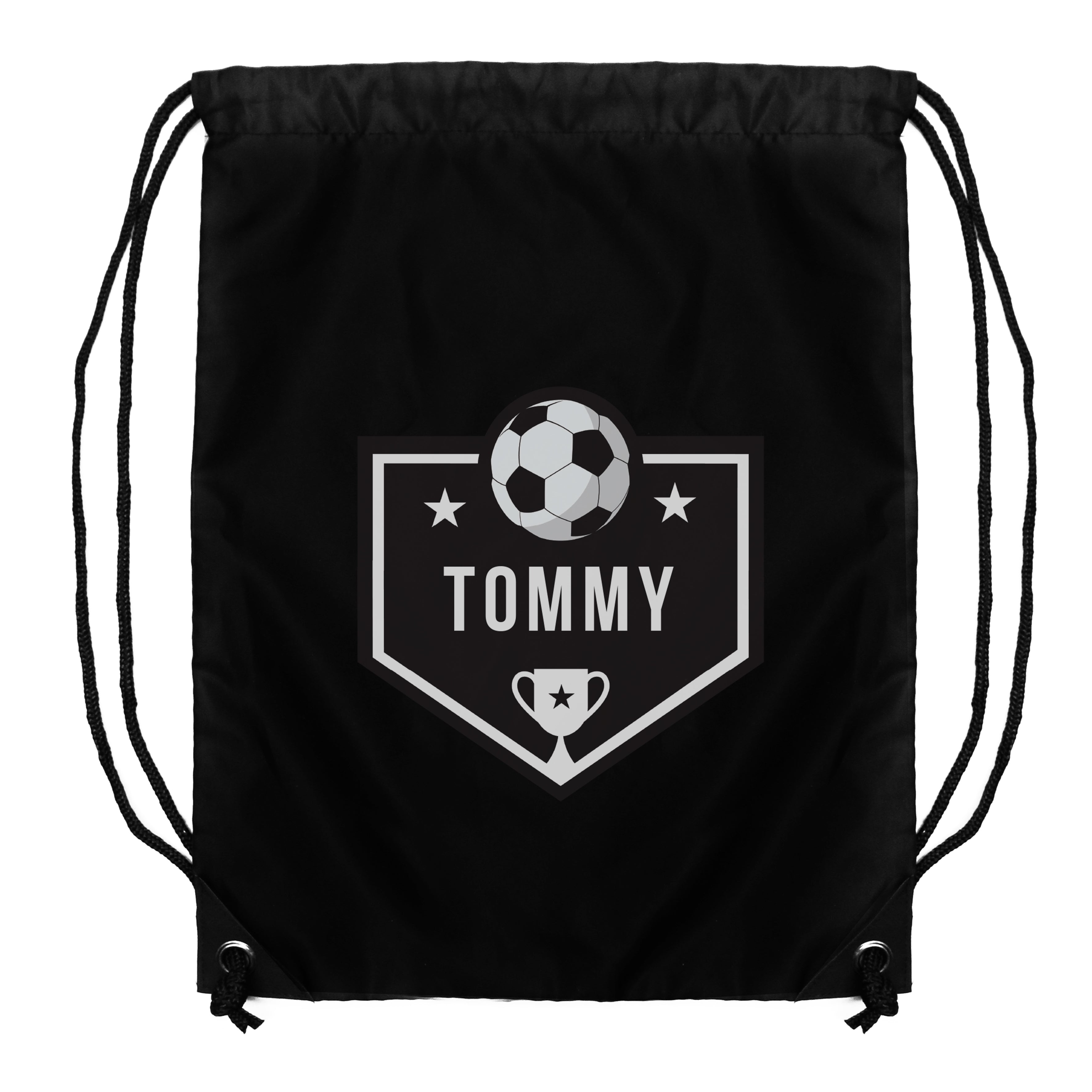 Textiles Personalised Football Banner Black Kit Bag