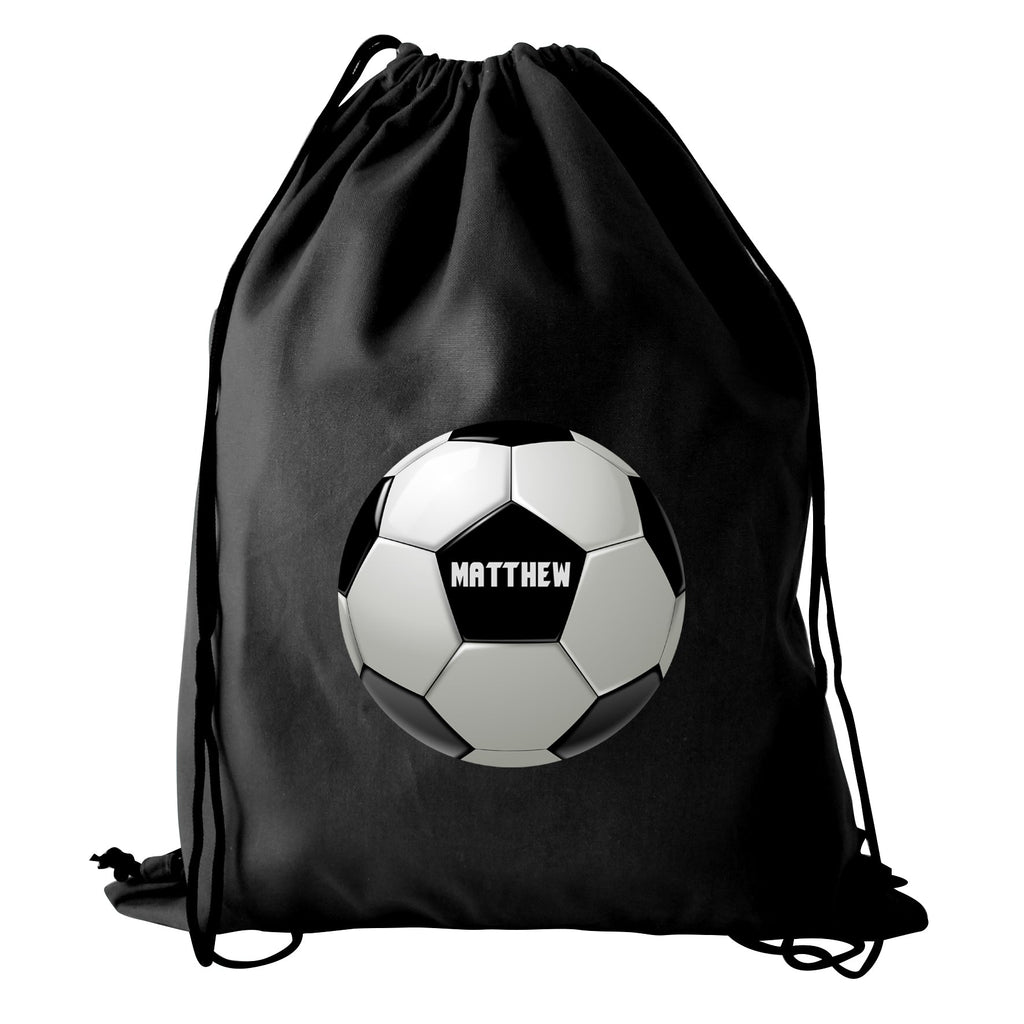 Textiles Personalised Football Black Kit Bag
