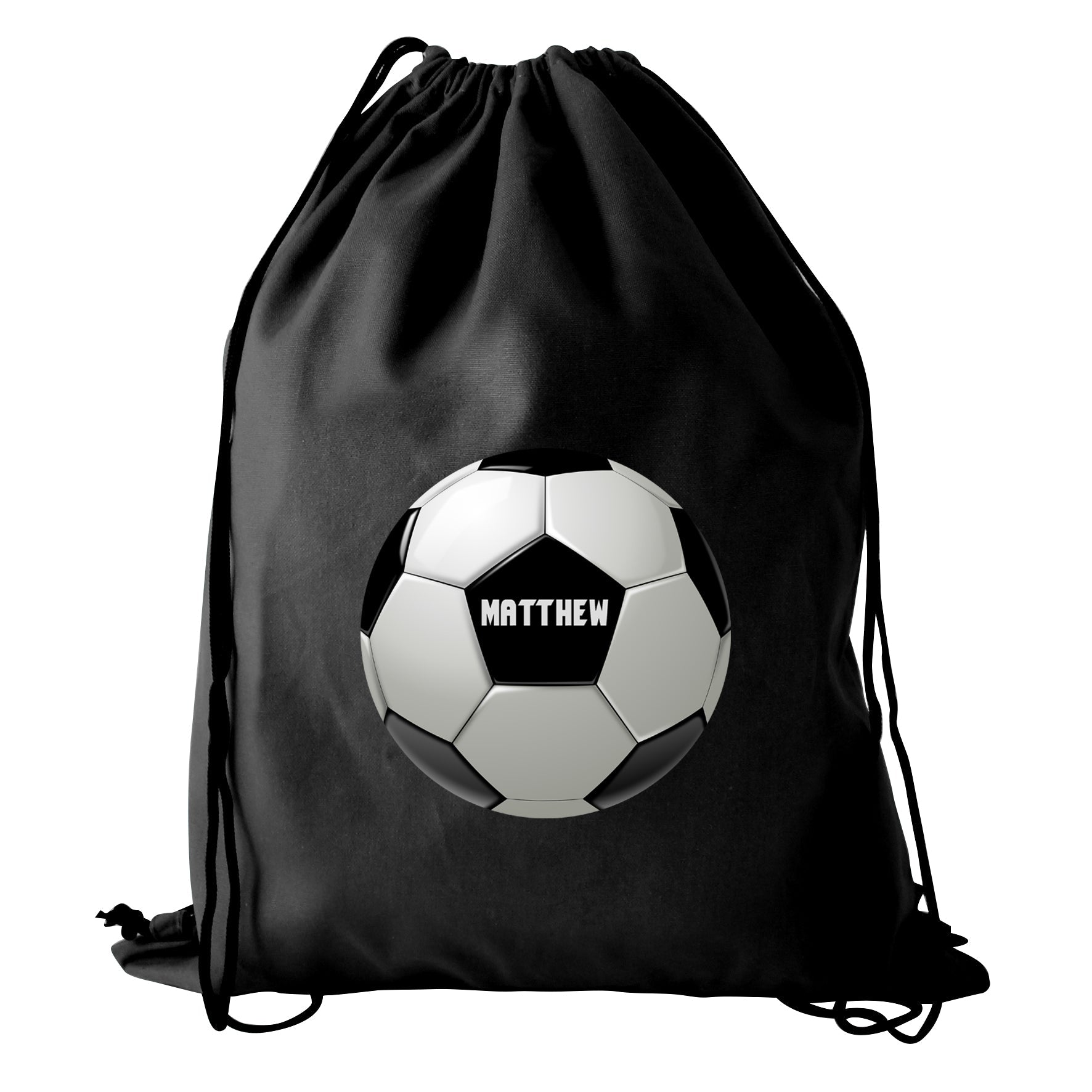 Textiles Personalised Football Black Kit Bag