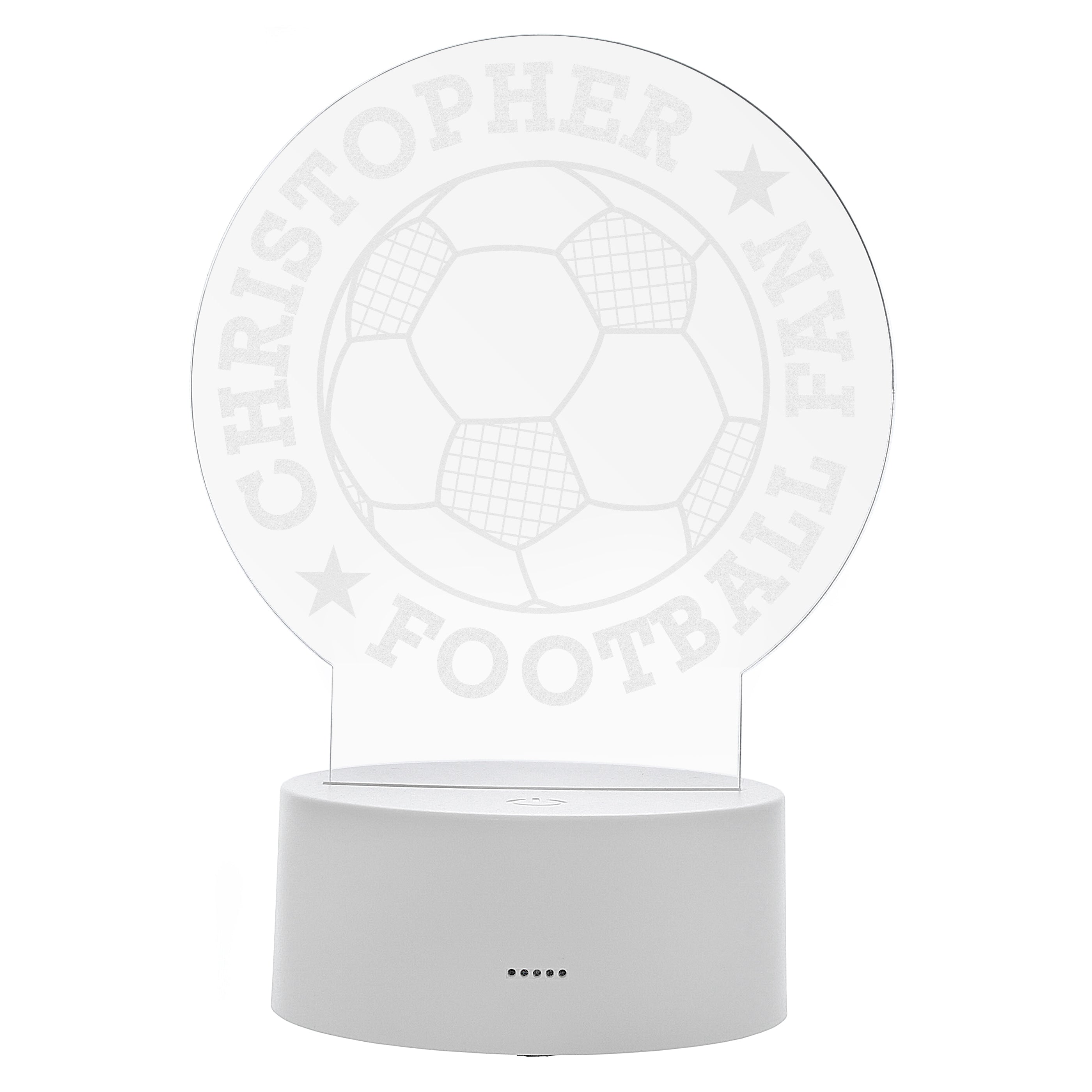 Candles & Reed Diffusers Personalised Football LED Colour Changing Desk Night Light