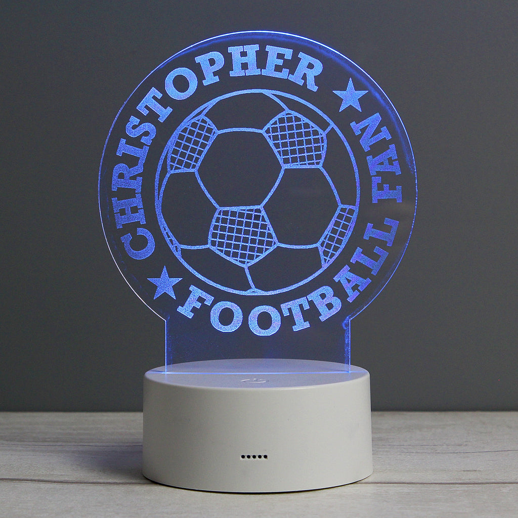 Candles & Reed Diffusers Personalised Football LED Colour Changing Desk Night Light